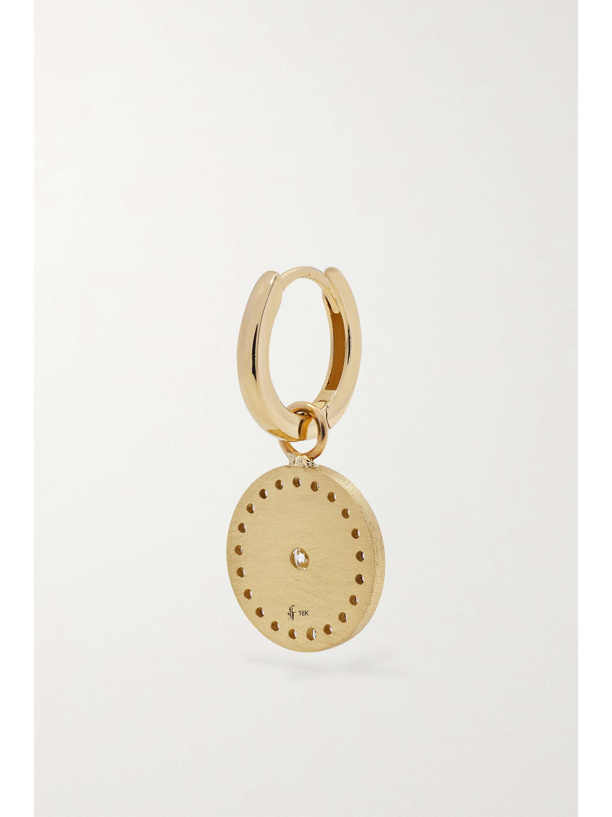 ANDREA FOHRMAN 18-karat gold diamond single hoop earring