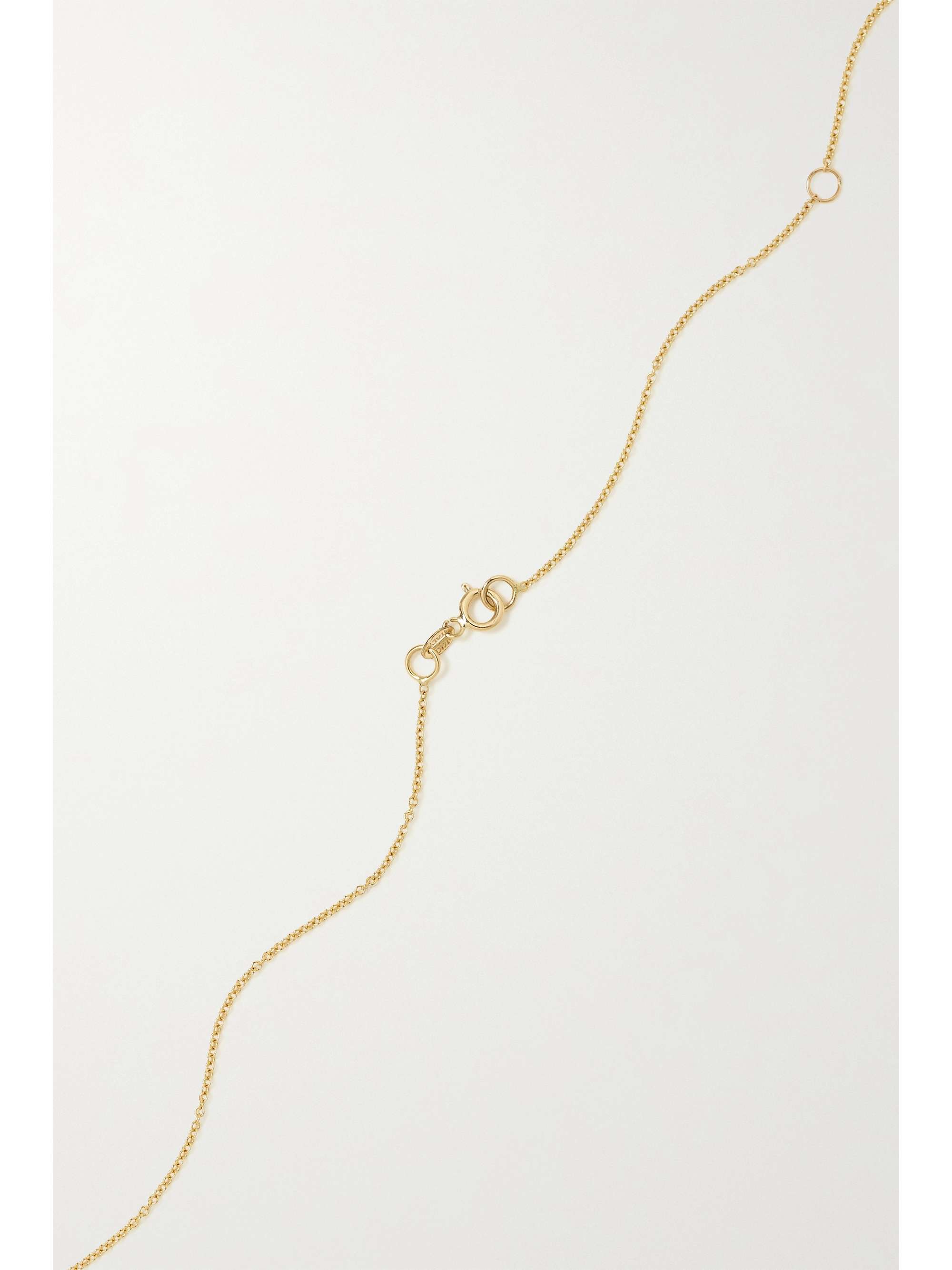 ANDREA FOHRMAN Mini Galaxy Star 14-karat rose gold, rose de France and diamond necklace