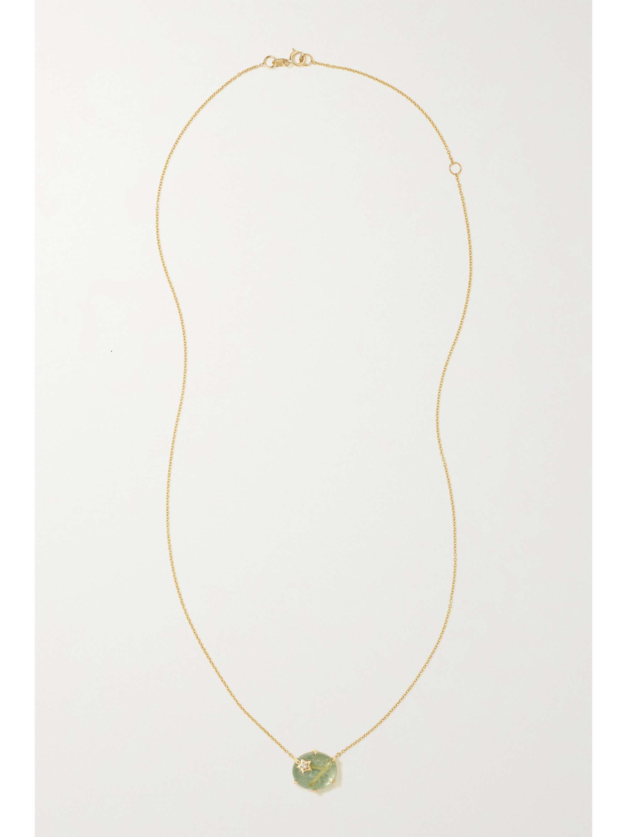 ANDREA FOHRMAN Mini Galaxy Star 14-karat rose gold, rose de France and diamond necklace