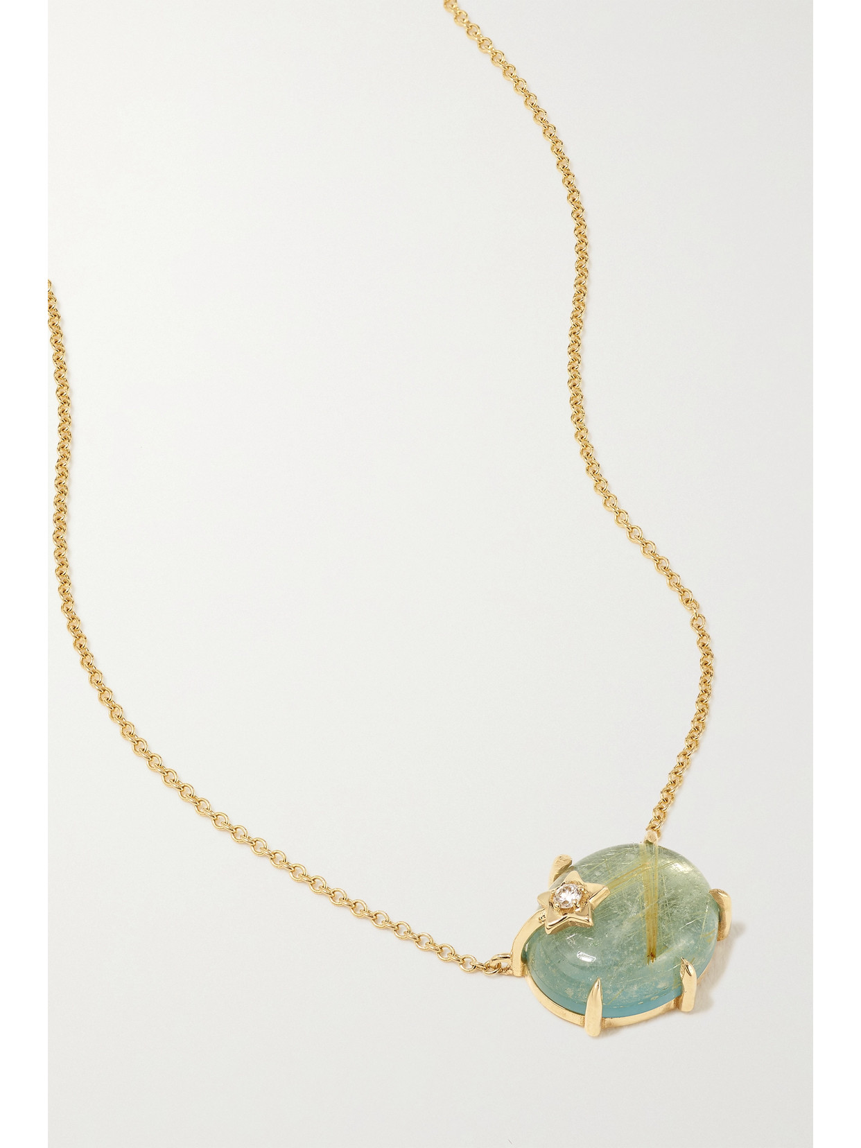Andrea Fohrman - Mini Galaxy Star 14-karat Gold Multi-stone Doublet Necklace - one size 22 Awaiting product image