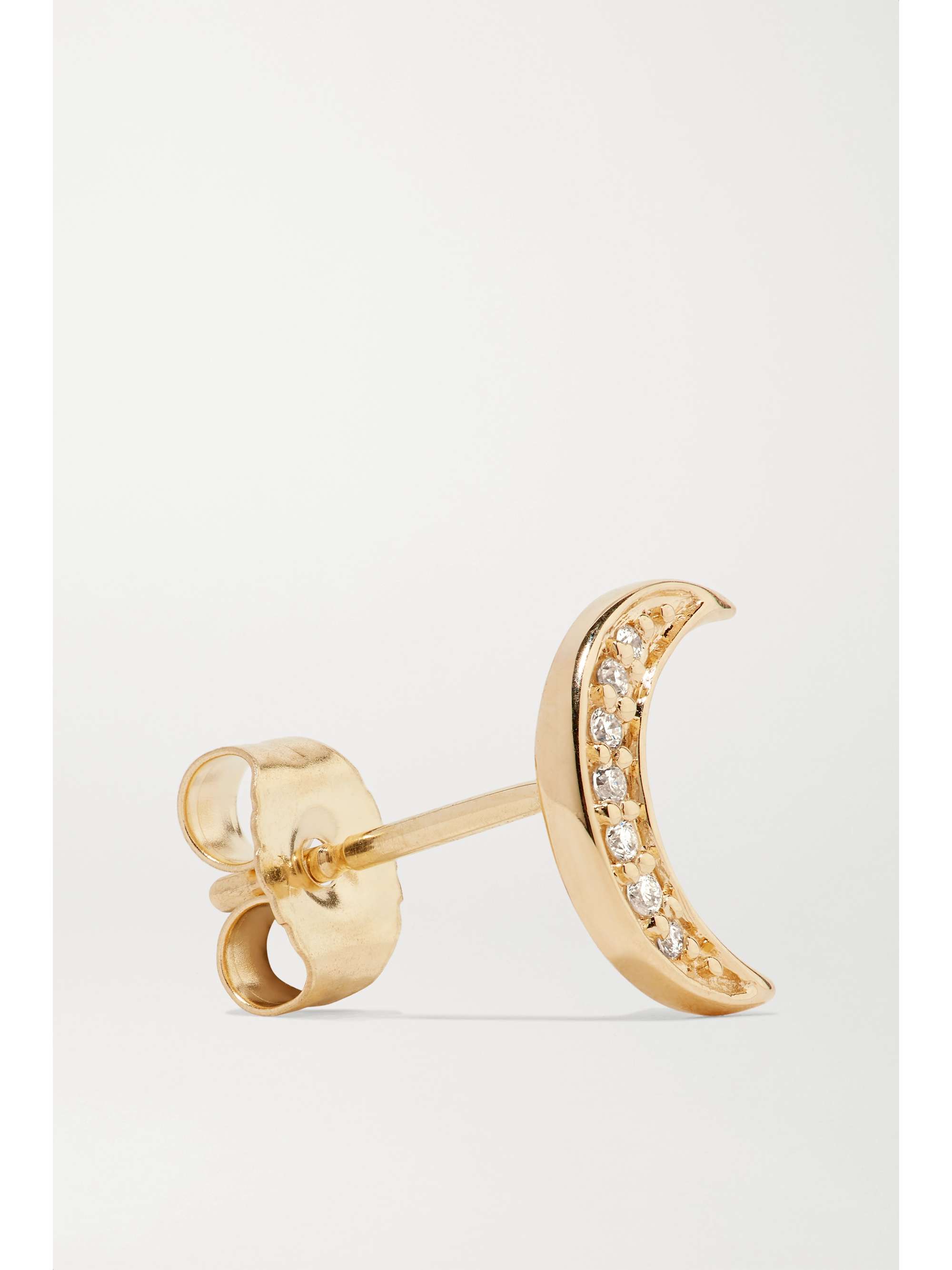 ANDREA FOHRMAN Mini Crescent 14-karat gold turquoise earring