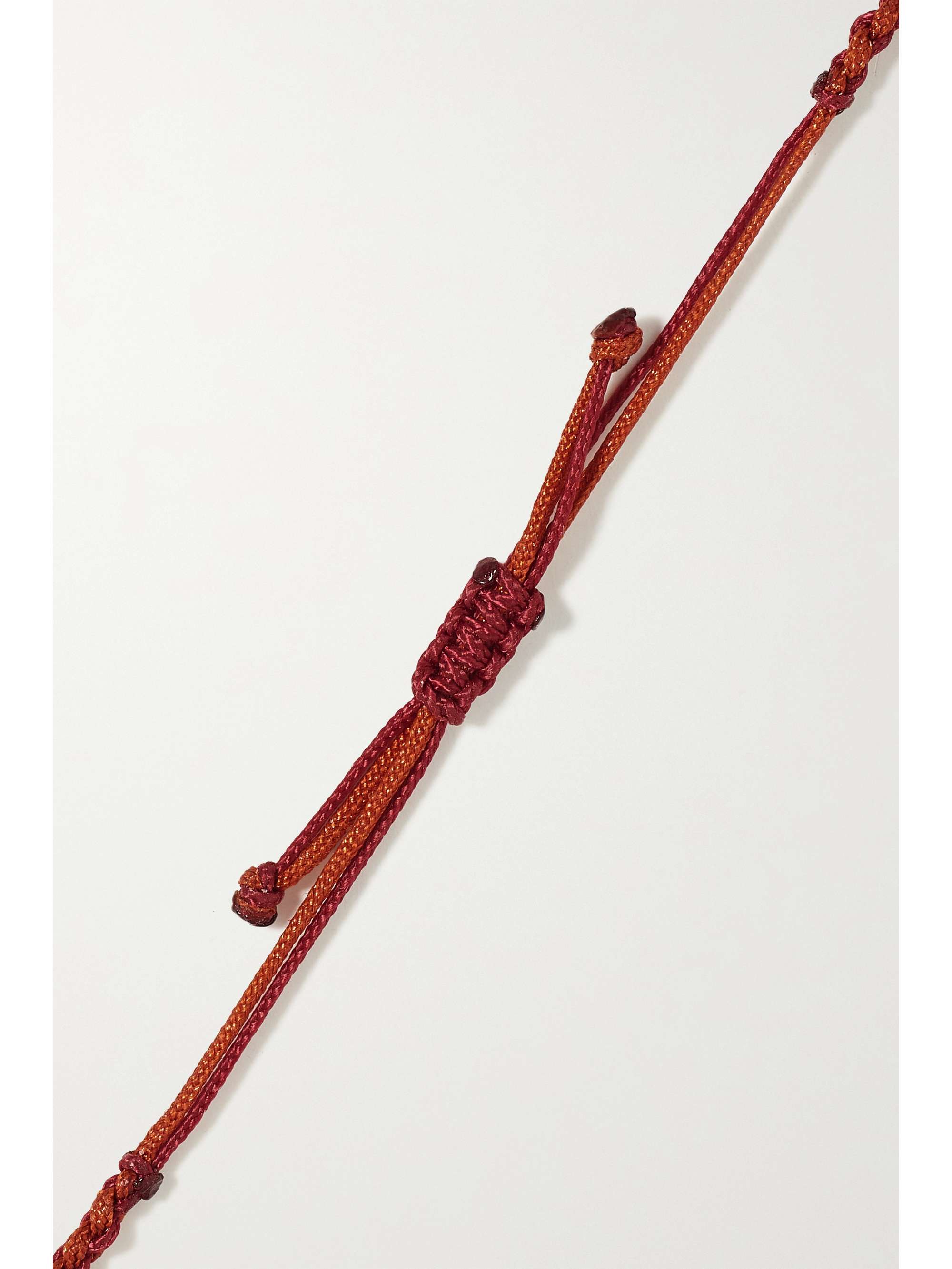 LITO Grand Bleu 14-karat rose gold, macramé and enamel bracelet