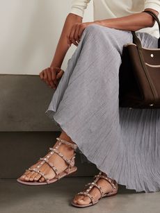 valentino stud slippers