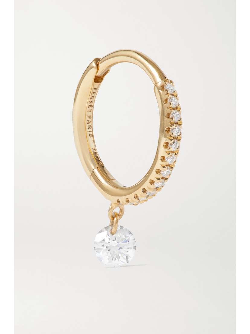 Persée And Diamond Single Hoop Earring