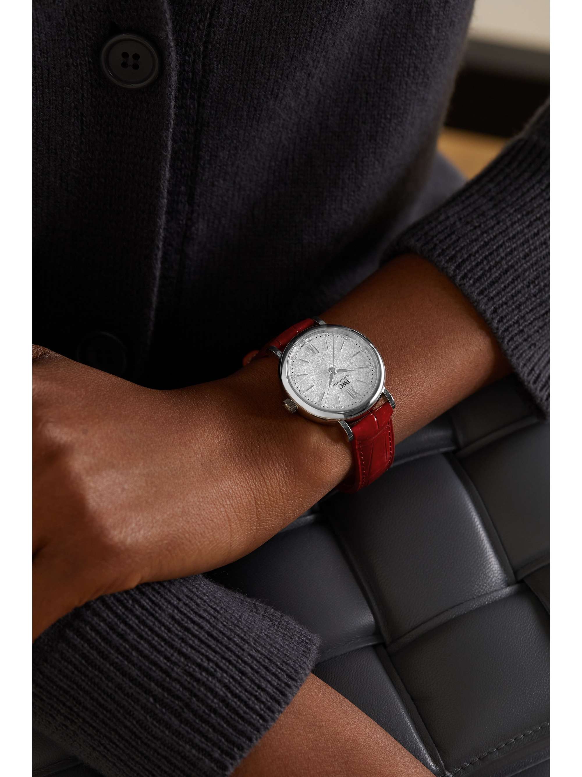 IWC SCHAFFHAUSEN Portofino Automatic 34mm stainless steel, alligator and diamond watch