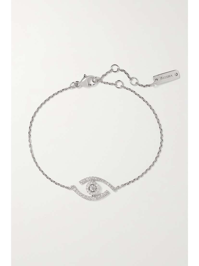 Messika Lucky Eye 18-karat White Gold Diamond Bracelet - One size