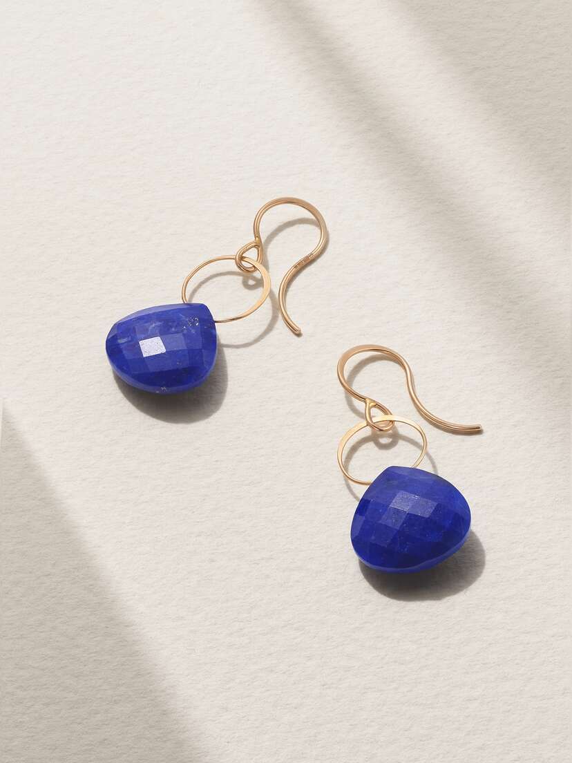 Melissa Joy Manning 14-karat Recycled Gold Lapis Lazuli Earrings