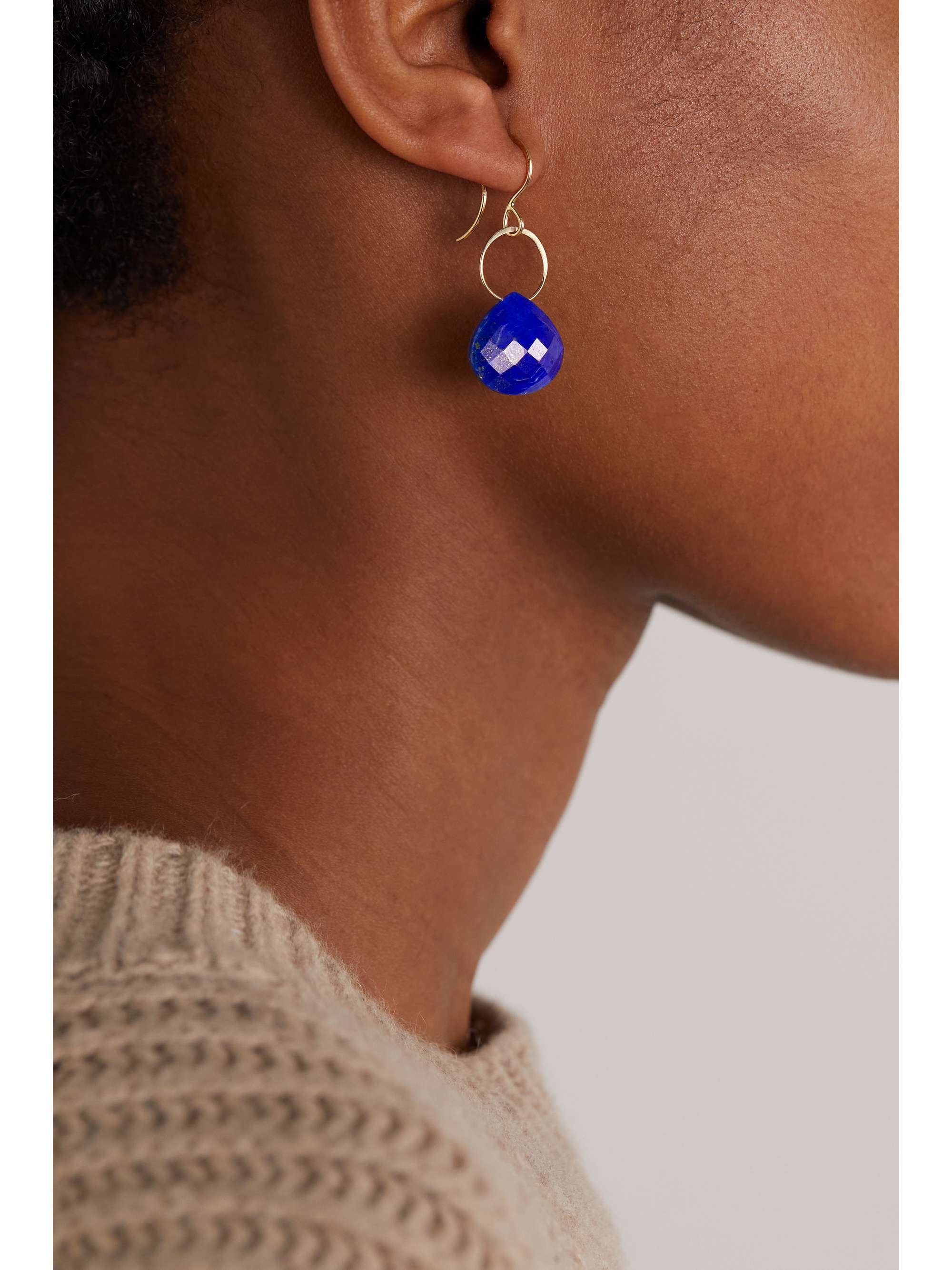 MELISSA JOY MANNING 14-karat recycled gold lapis lazuli earrings