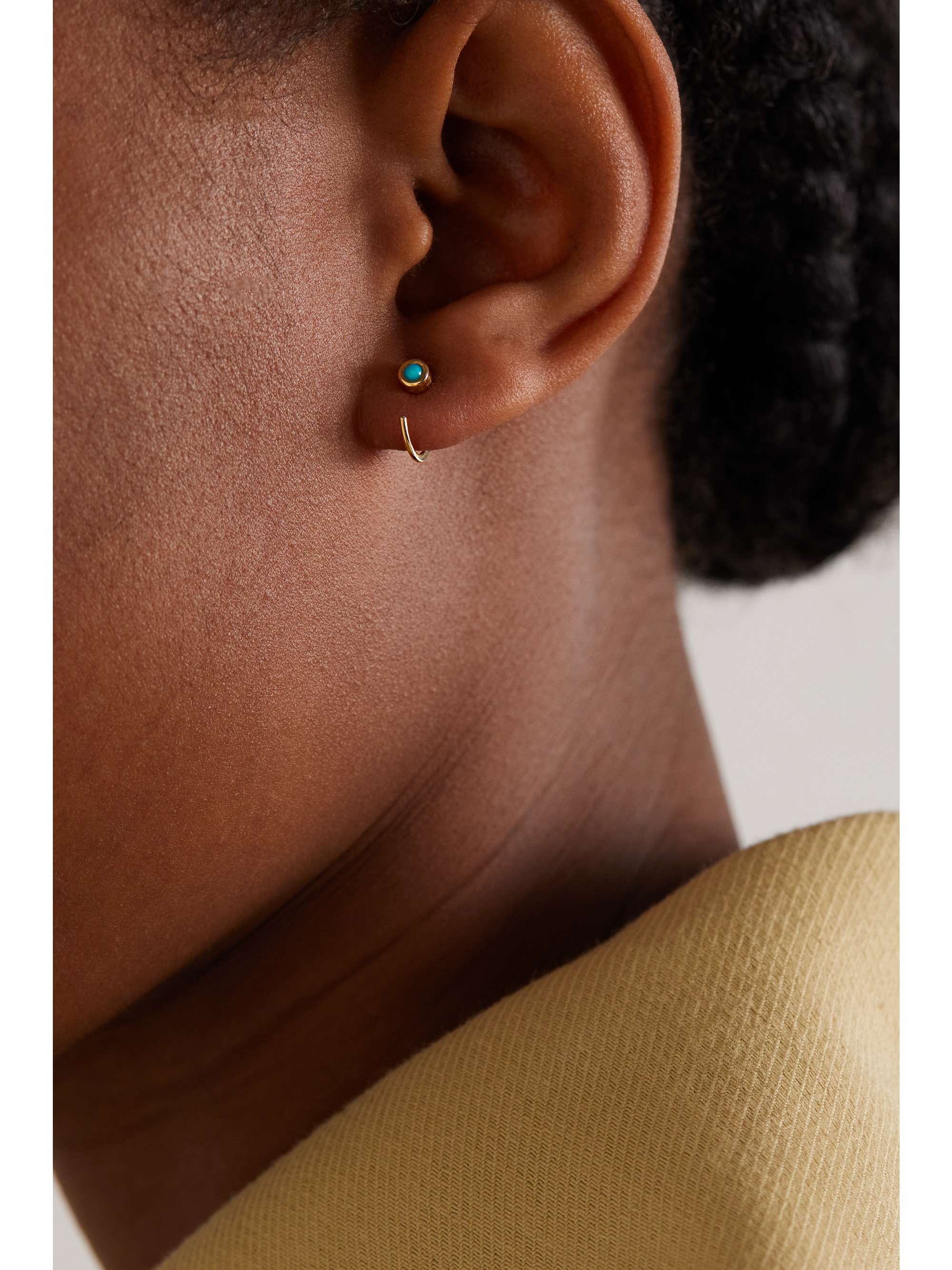 MELISSA JOY MANNING 14-karat recycled gold turquoise earrings