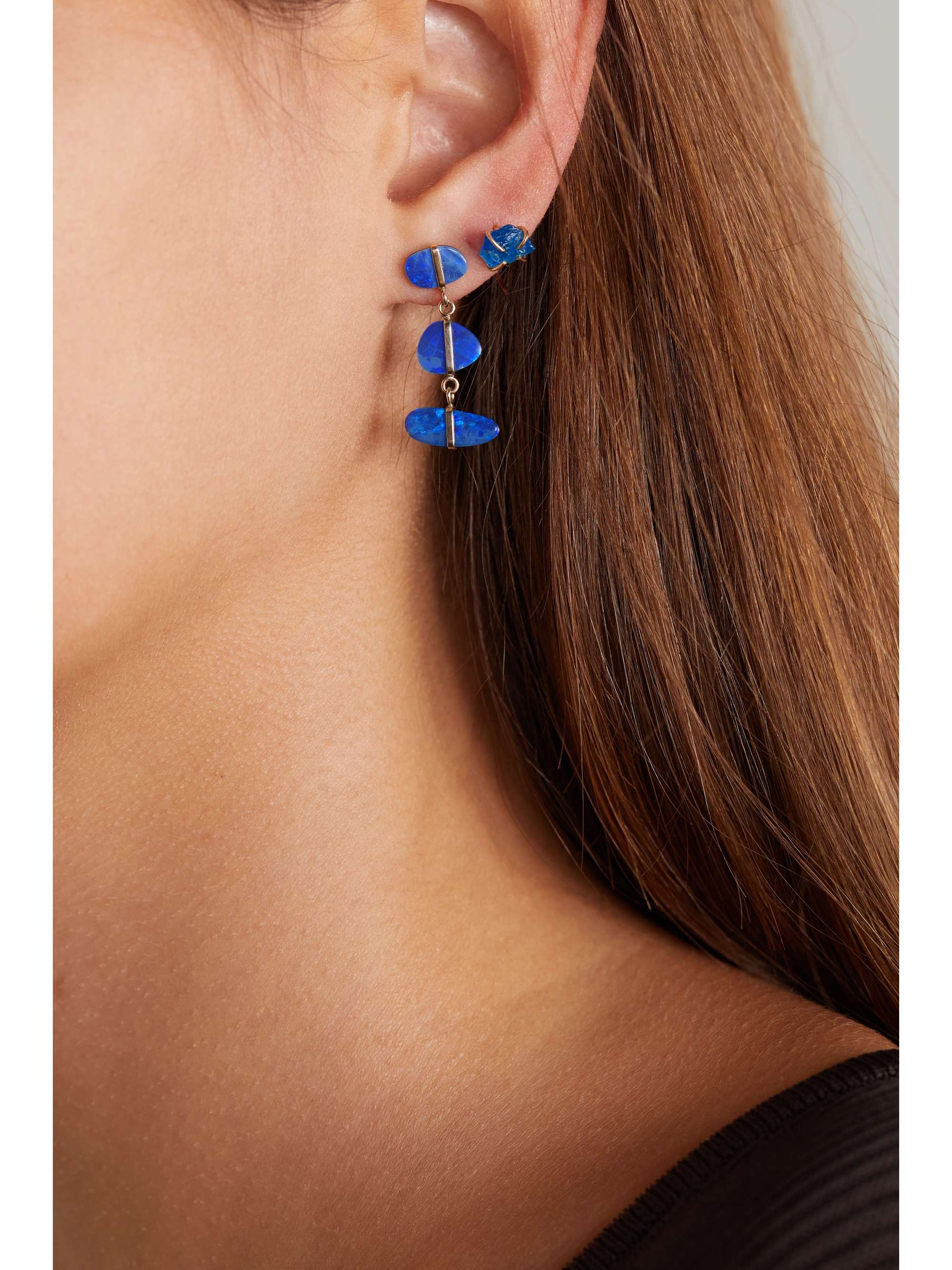 MELISSA JOY MANNING 14-karat recycled gold opal earrings