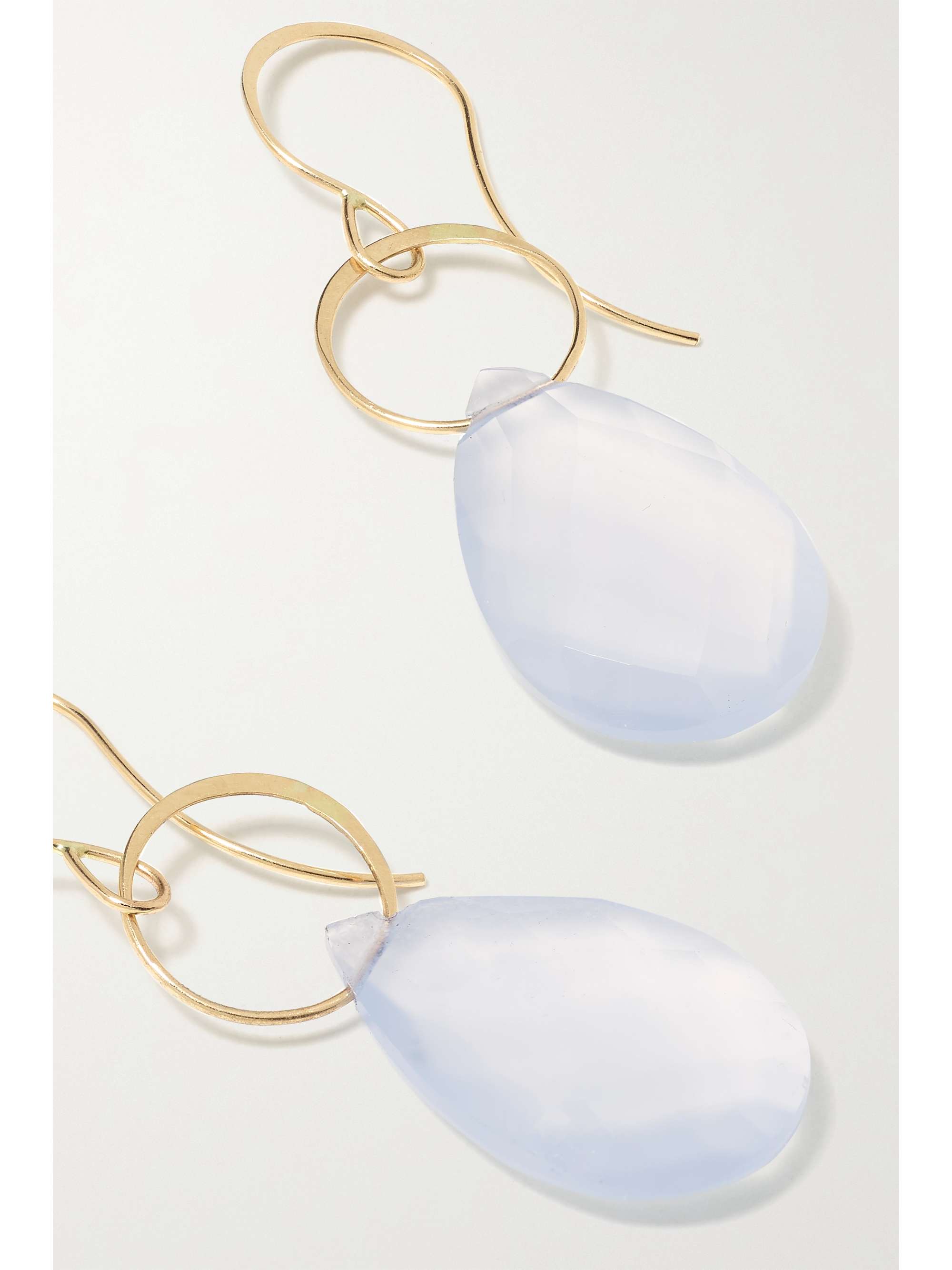 MELISSA JOY MANNING 14-karat recycled gold chalcedony earrings