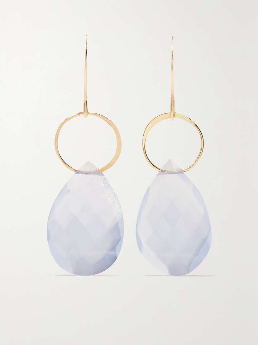 Melissa Joy Manning 14-karat Recycled Gold Chalcedony Earrings