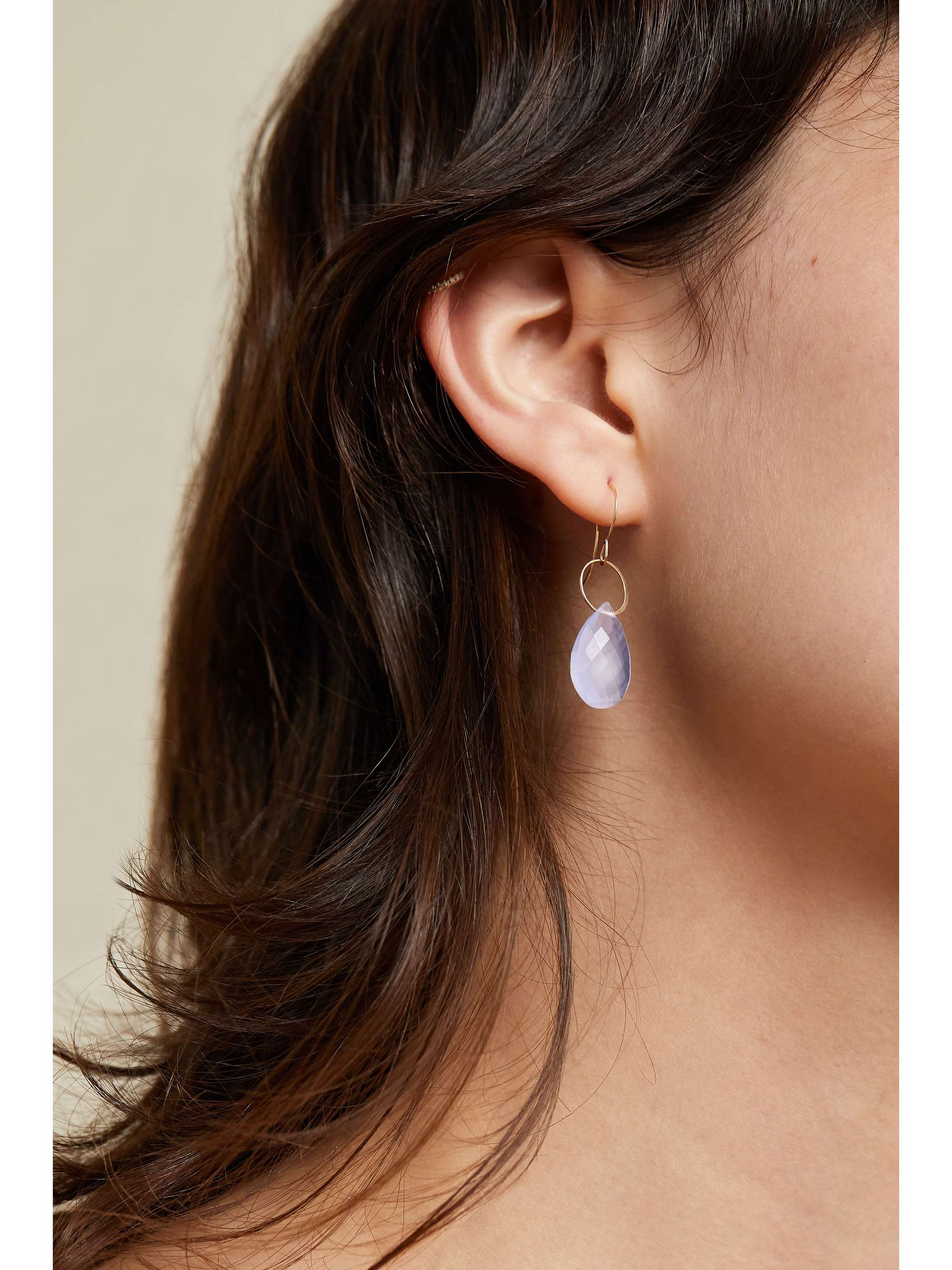MELISSA JOY MANNING 14-karat recycled gold chalcedony earrings