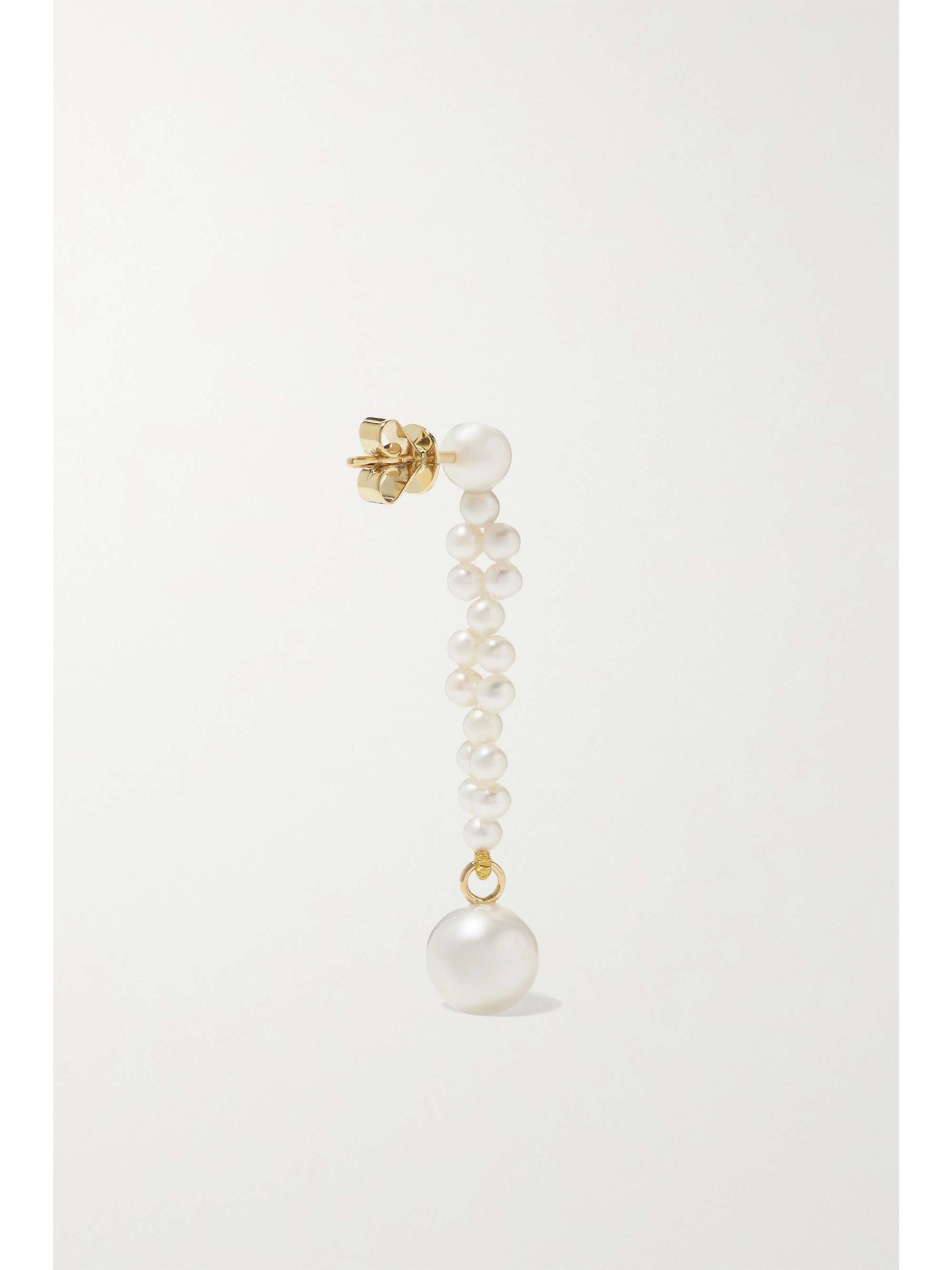 SOPHIE BILLE BRAHE Tressé 14-karat gold pearl earrings