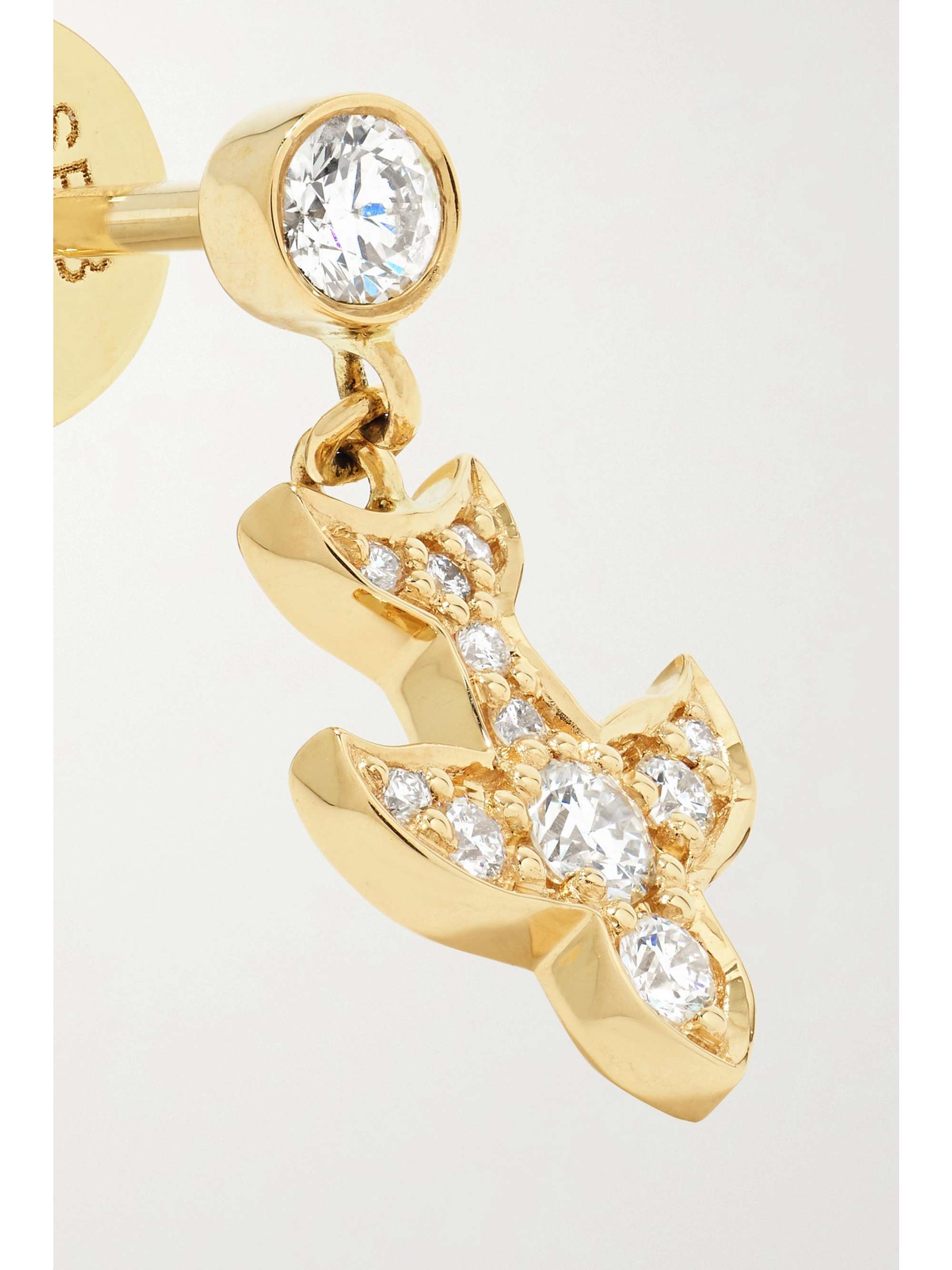 SOPHIE BILLE BRAHE Paloma 14-karat gold diamond single earring