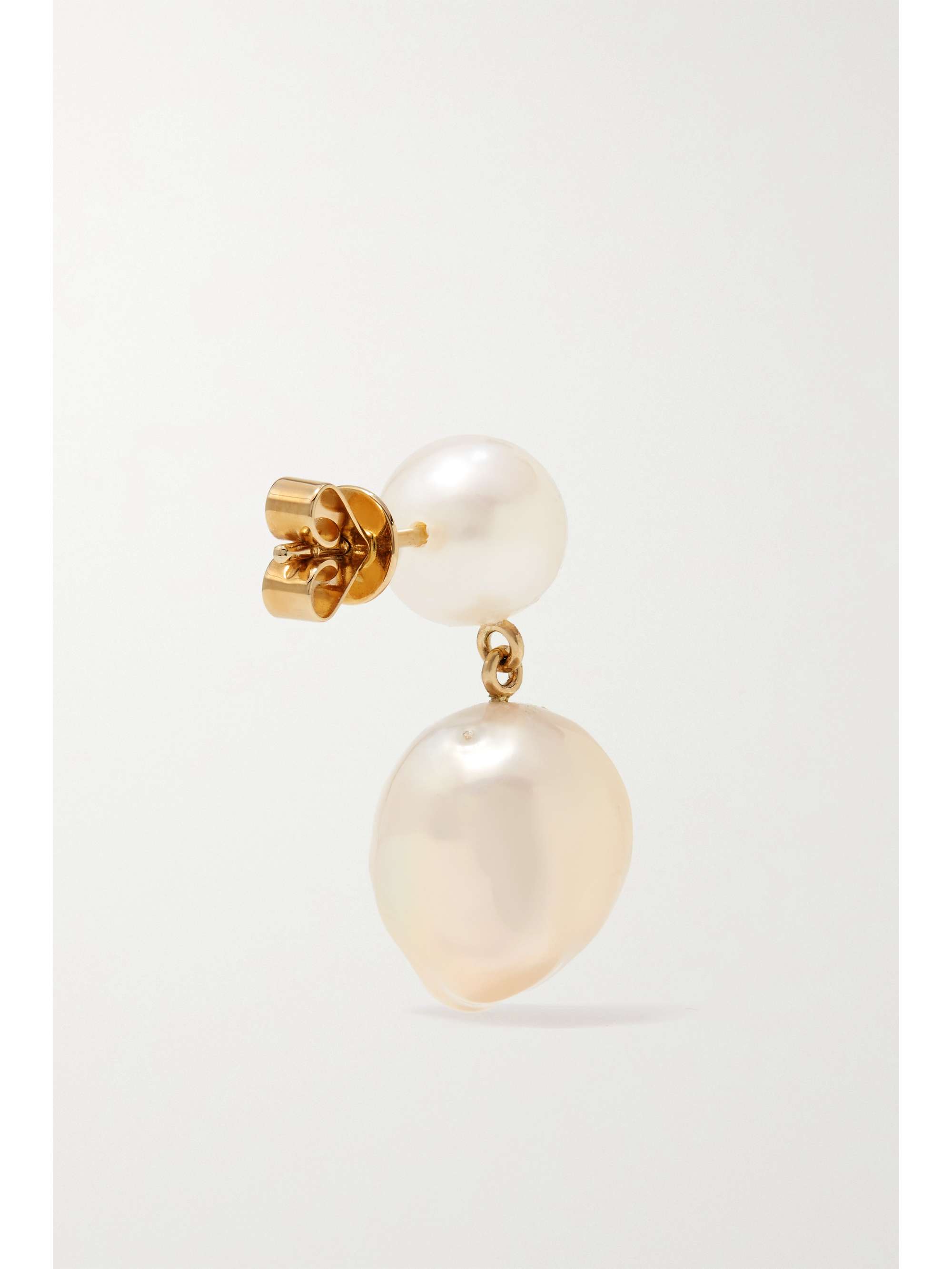 SOPHIE BILLE BRAHE Venus Rose 14-karat gold pearl earrings