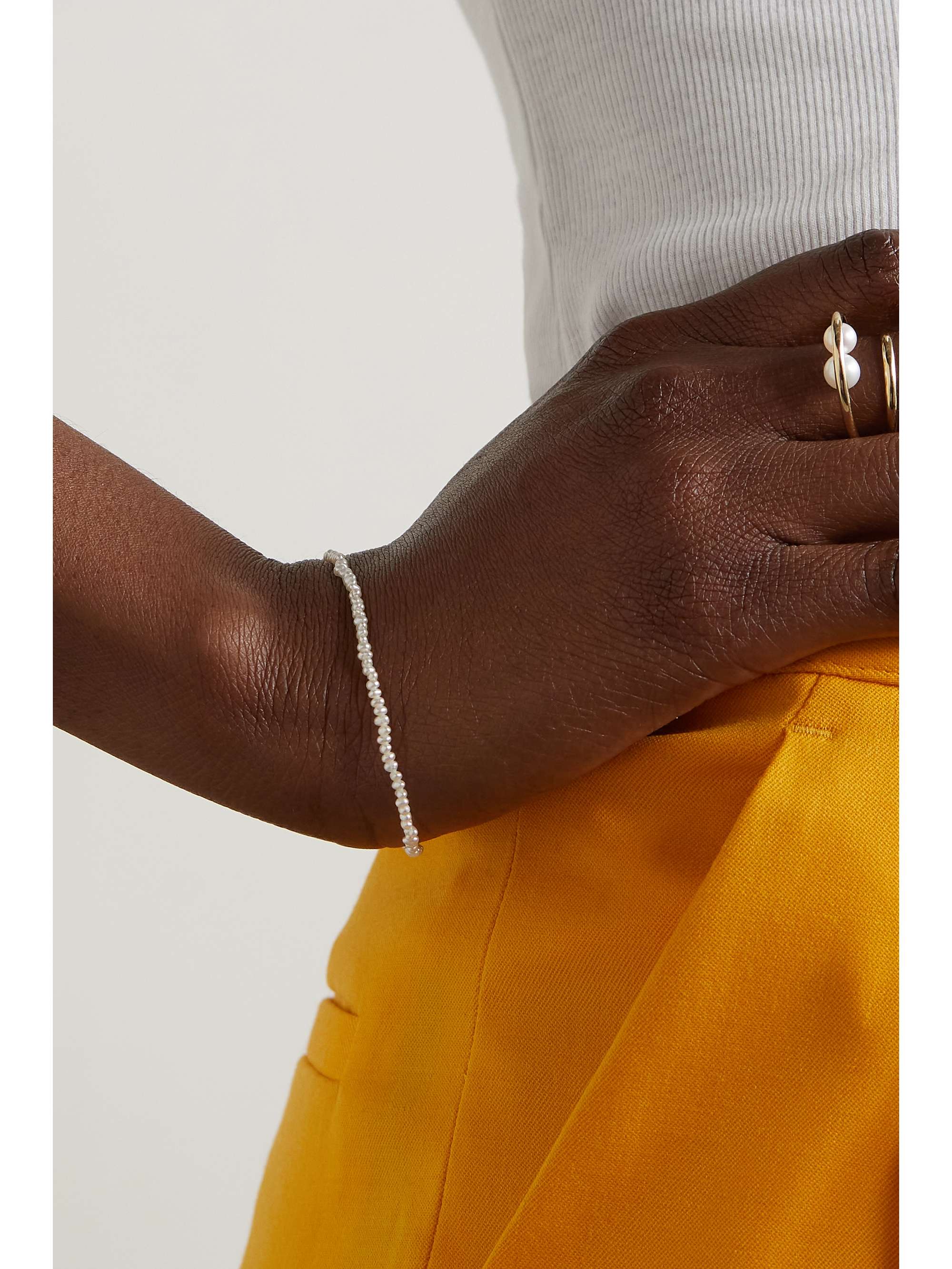 MIZUKI Bracelet en or 14 carats (585/1000) et perles