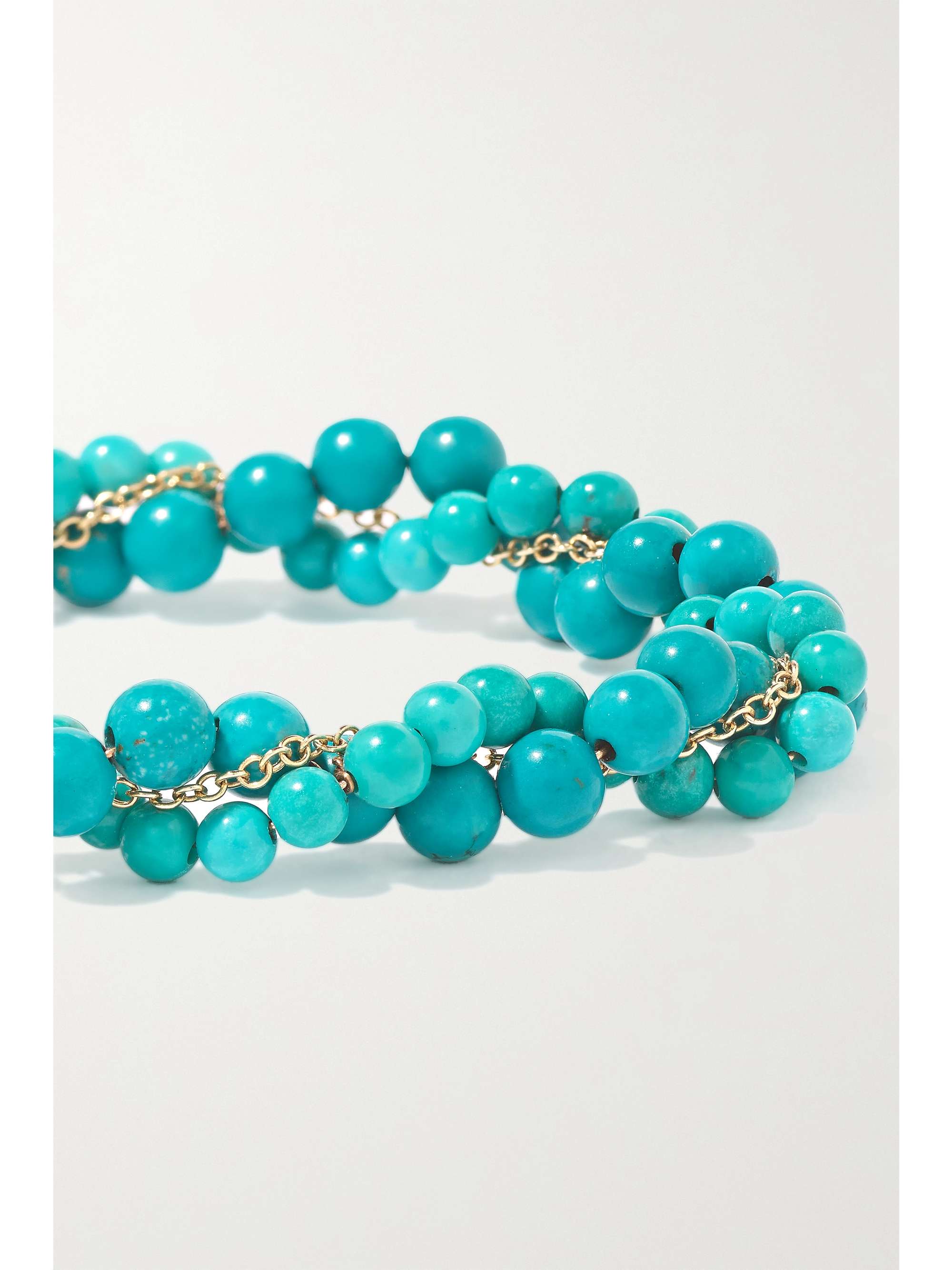 YVONNE LÉON 9-karat gold, turquoise and topaz bracelet