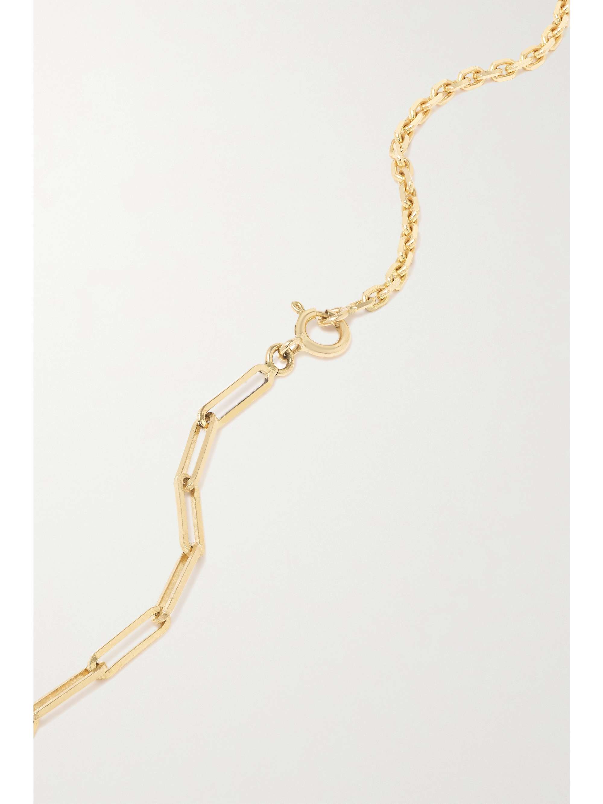 YVONNE LÉON 18-karat gold peridot necklace
