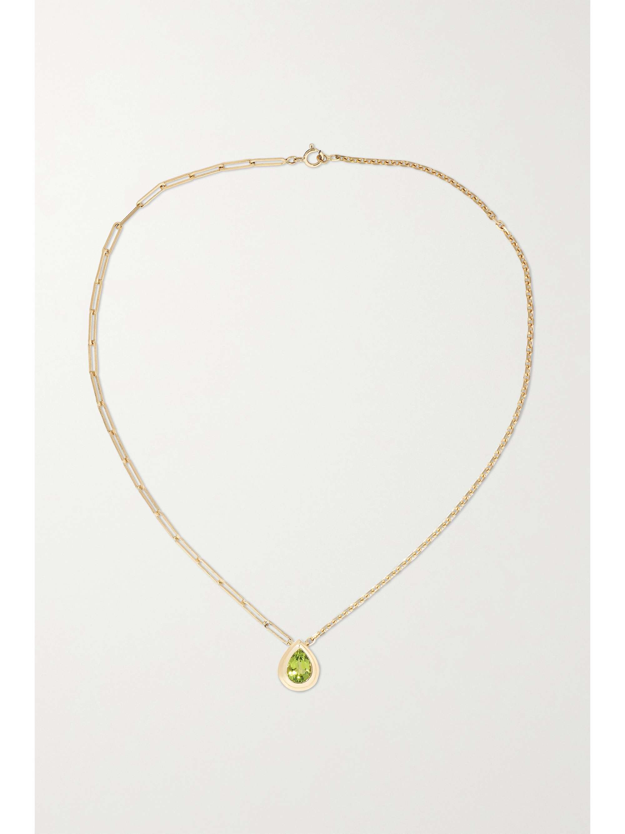 YVONNE LÉON 18-karat gold peridot necklace