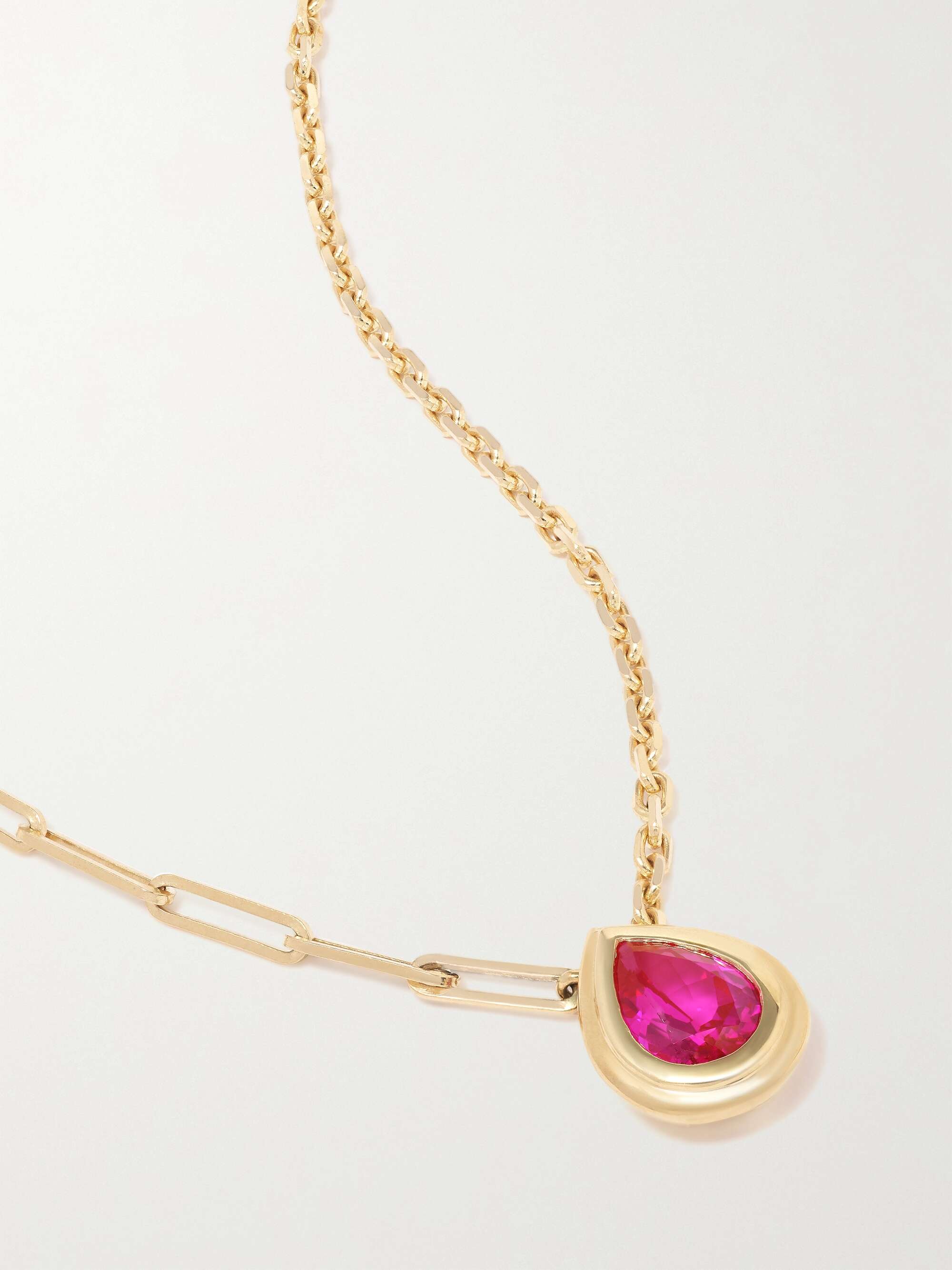 Gold 18-karat gold topaz necklace 