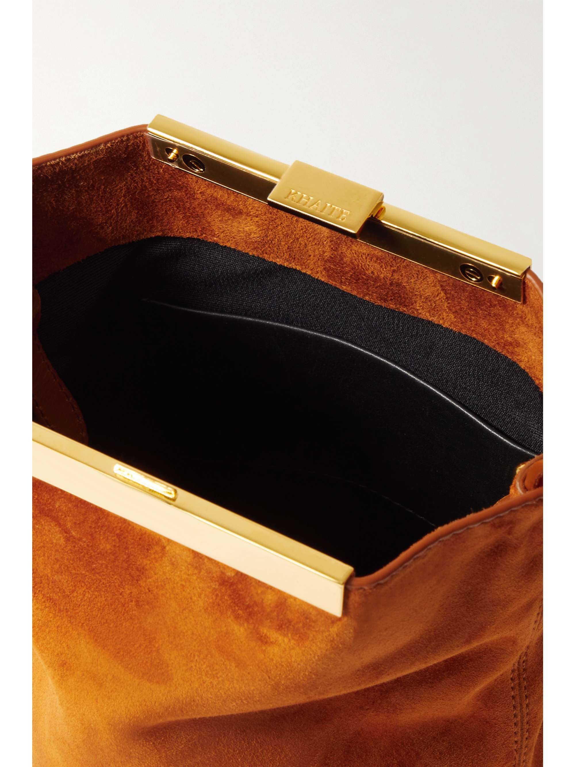 KHAITE Etta suede bucket bag