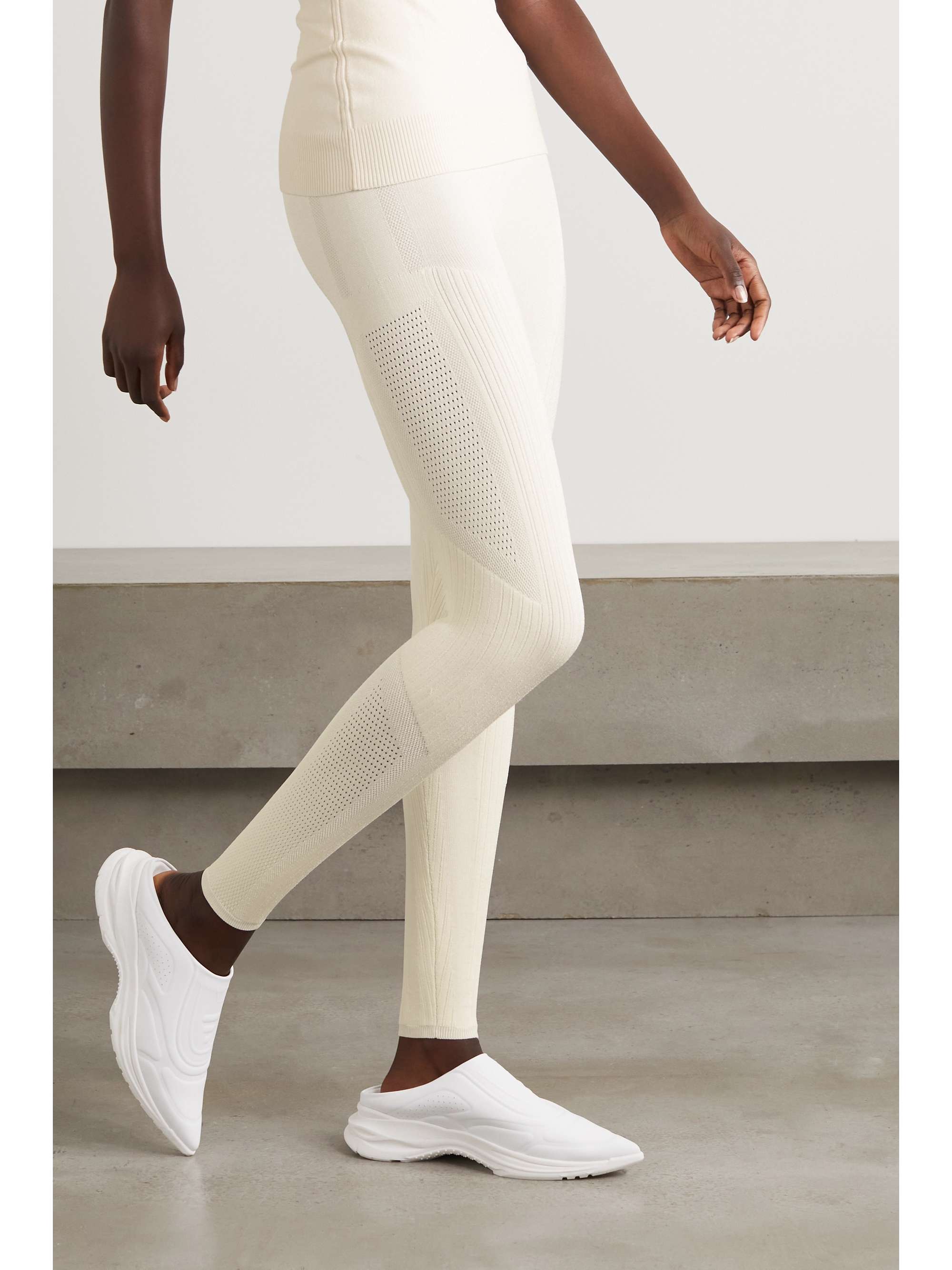 White MyBody paneled stretch-knit 