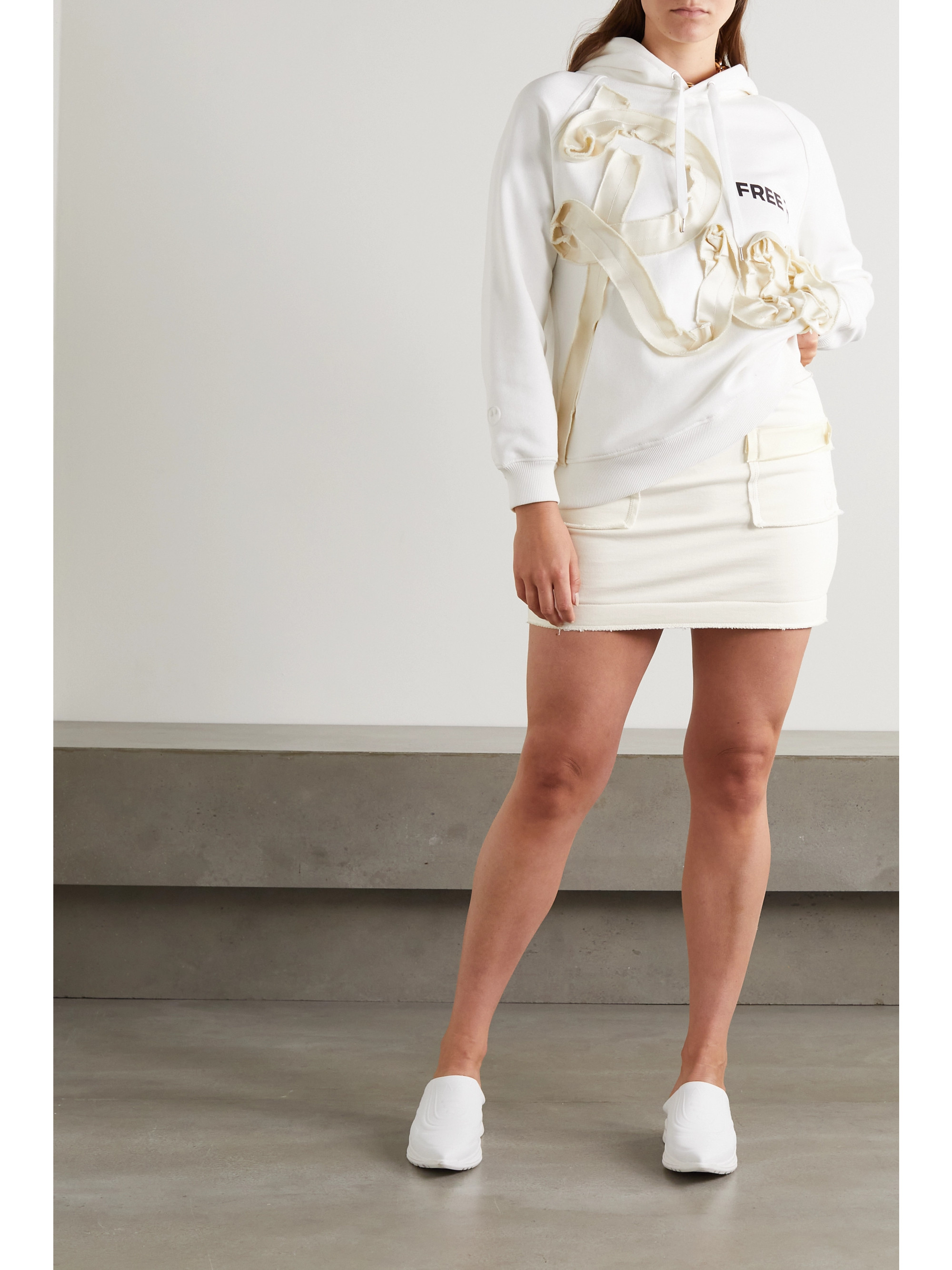 AZ Factory Free To organic cotton and SeaCell-blend mini skirt