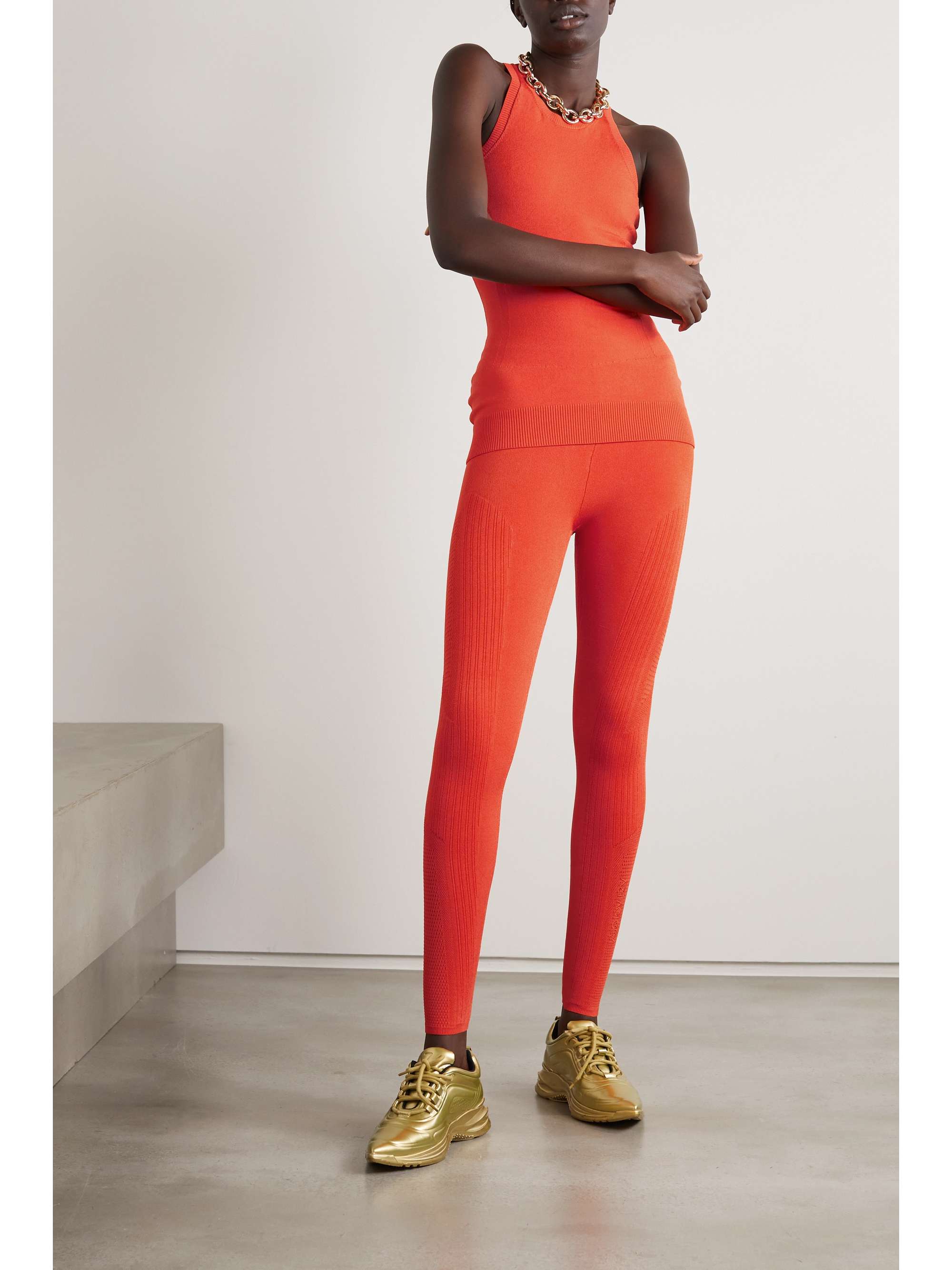 AZ FACTORY MyBody paneled stretch-knit leggings