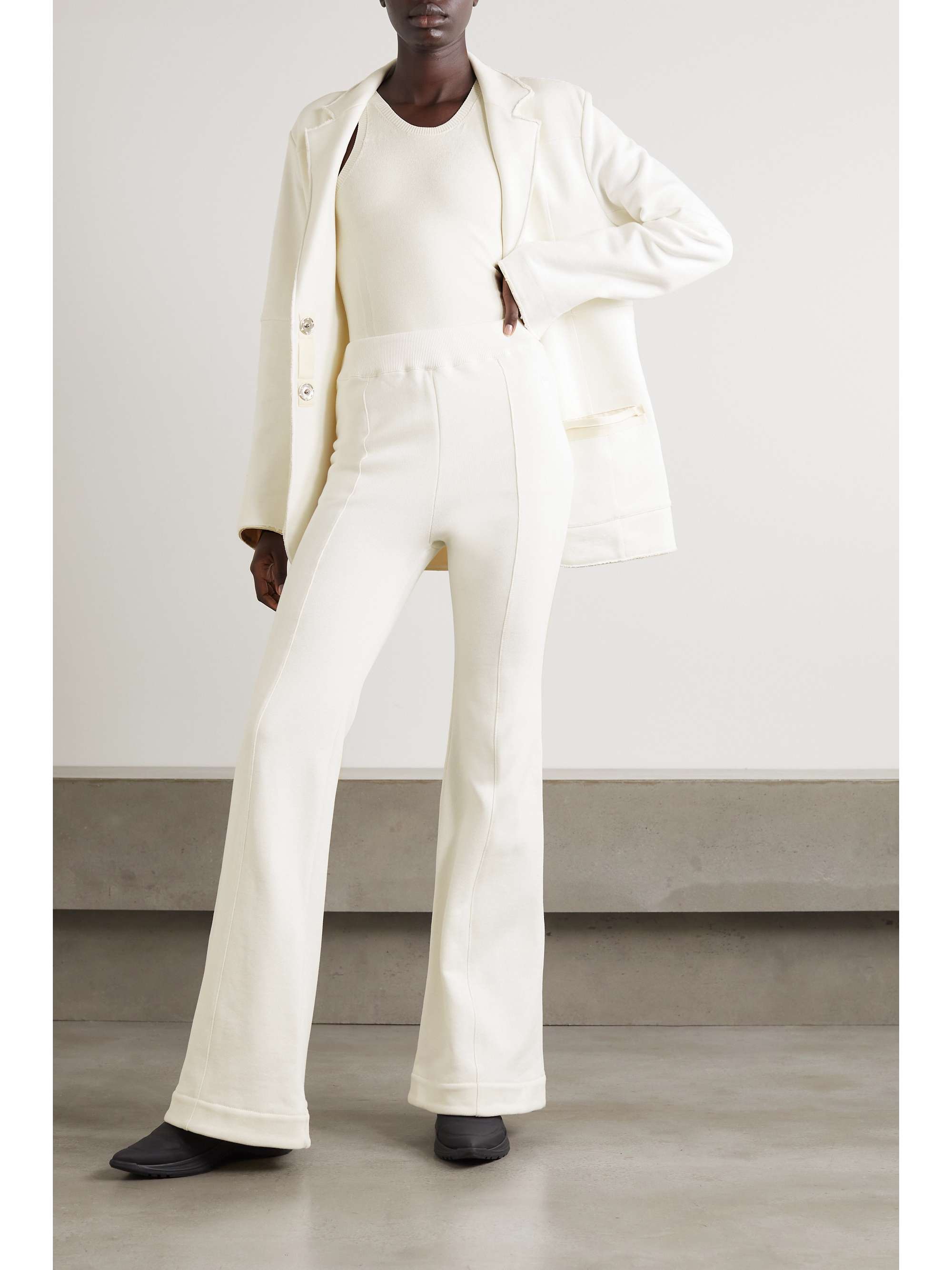 AZ FACTORY Free To organic cotton and SeaCell-blend flared pants