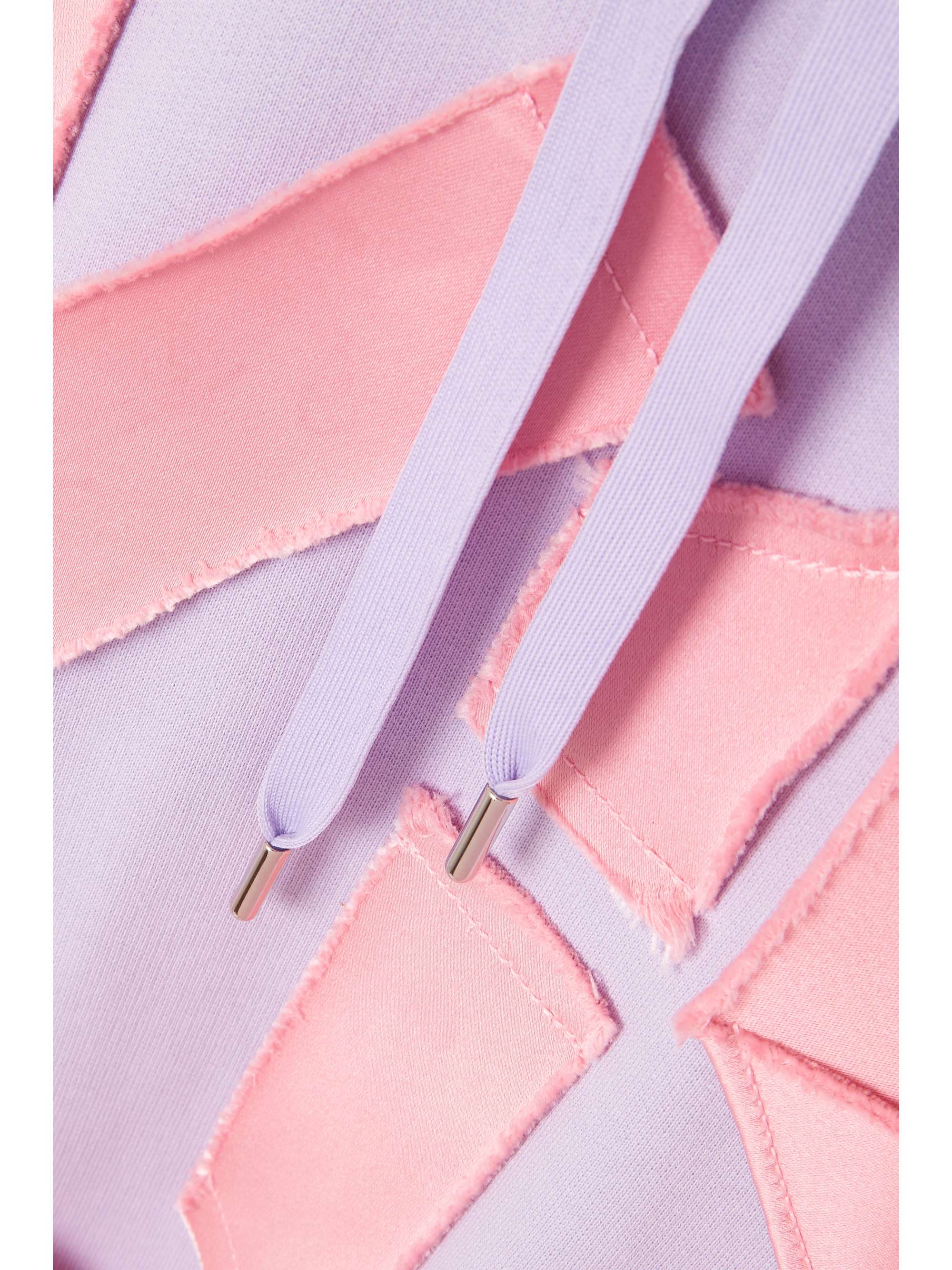 AZ FACTORY Free To oversized appliquéd organic cotton and PYRATEX SeaCell-blend hoodie