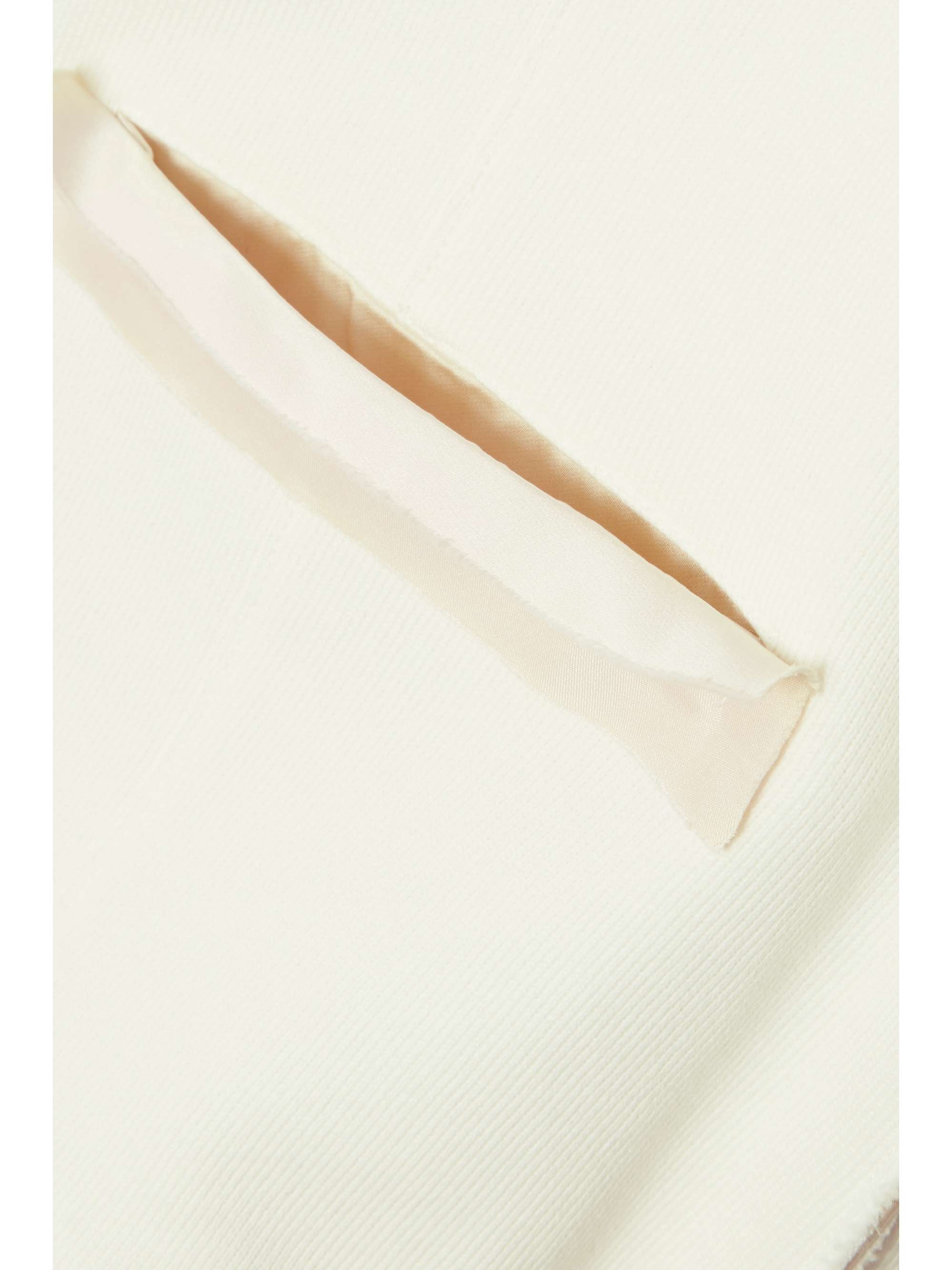 AZ FACTORY Free To appliquéd organic cotton and PYRATEX SeaCell-blend blazer