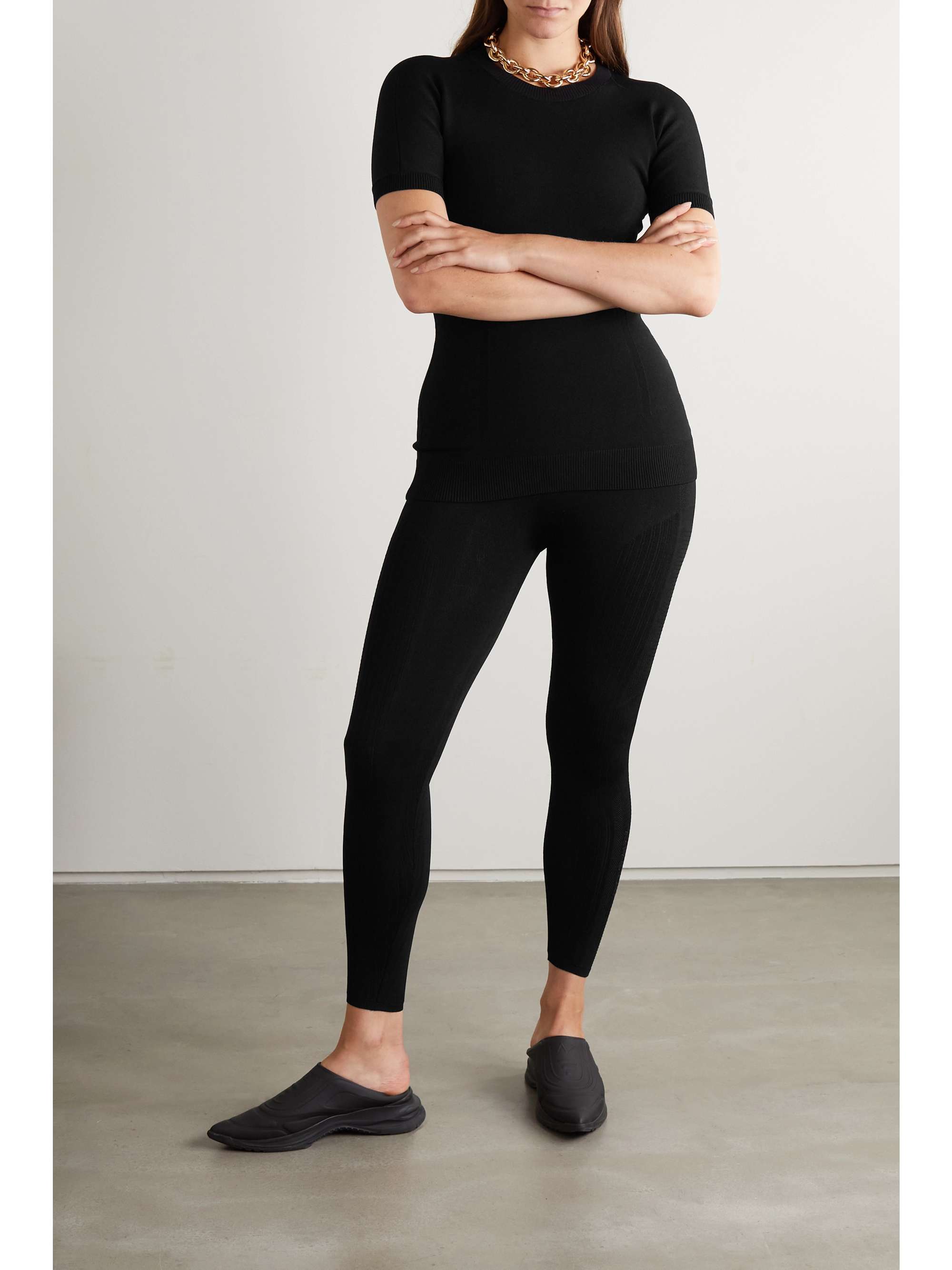 AZ FACTORY MyBody paneled stretch-knit leggings