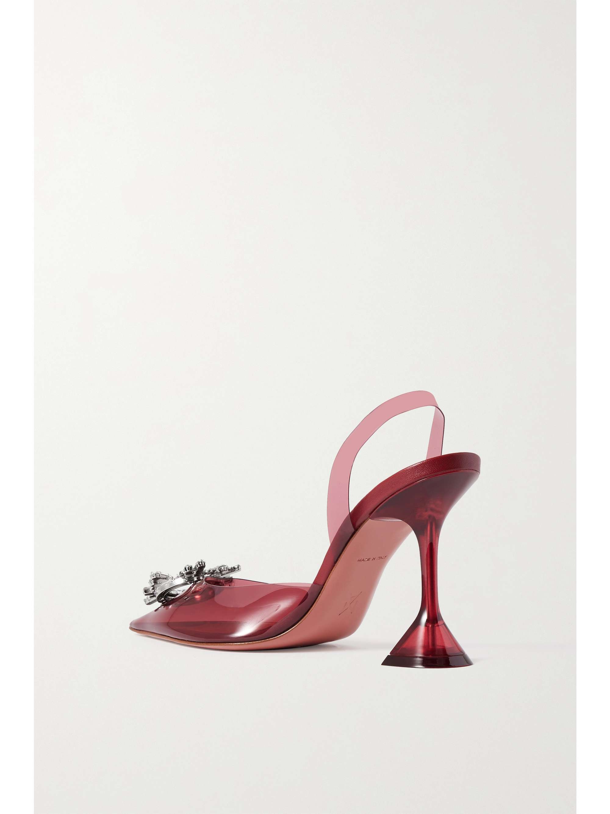 degrastrassita embellished pvc & leather pumps