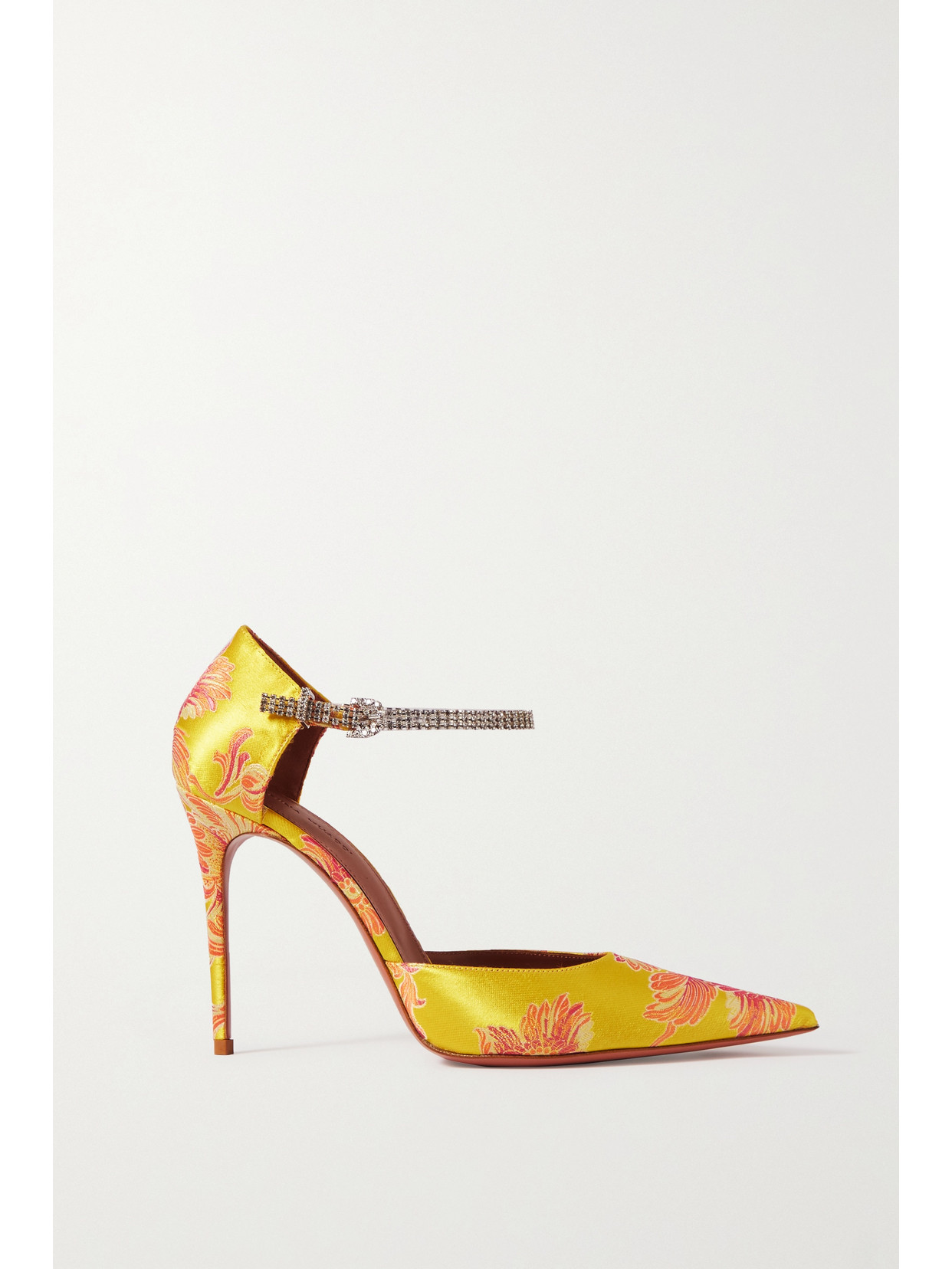amina muaddi satin pumps