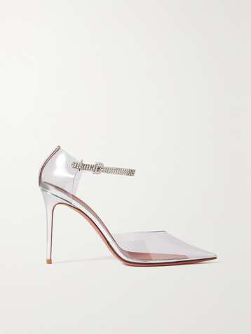 Ursina crystal-embellished PVC and metallic leather pumps by Net-a-porter, available on net-a-porter.com for $1140 Kendall Jenner Shoes SIMILAR PRODUCT