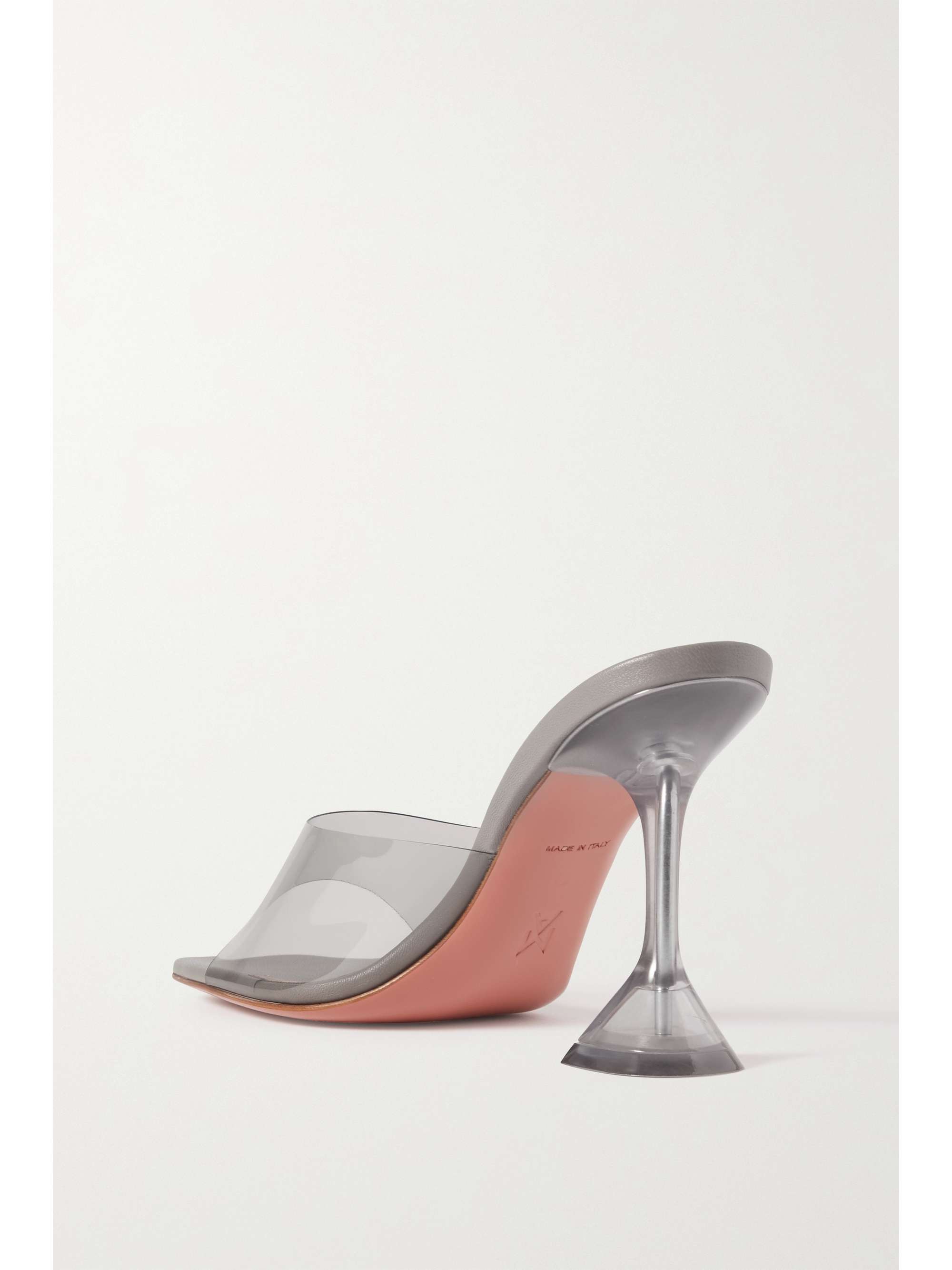 amina muaddi lupita pvc and leather mules