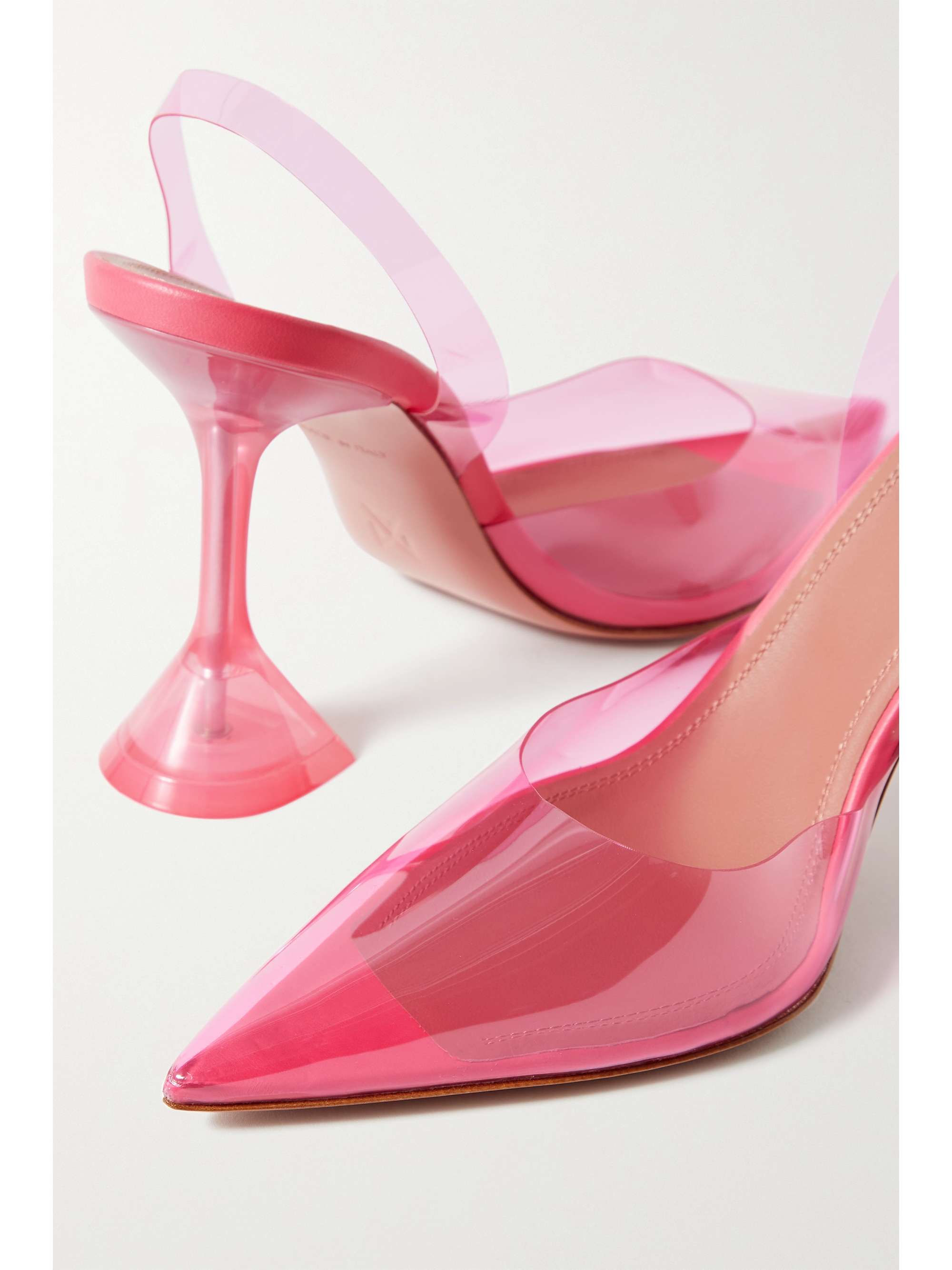 AMINA MUADDI Holli Glass PVC slingback pumps