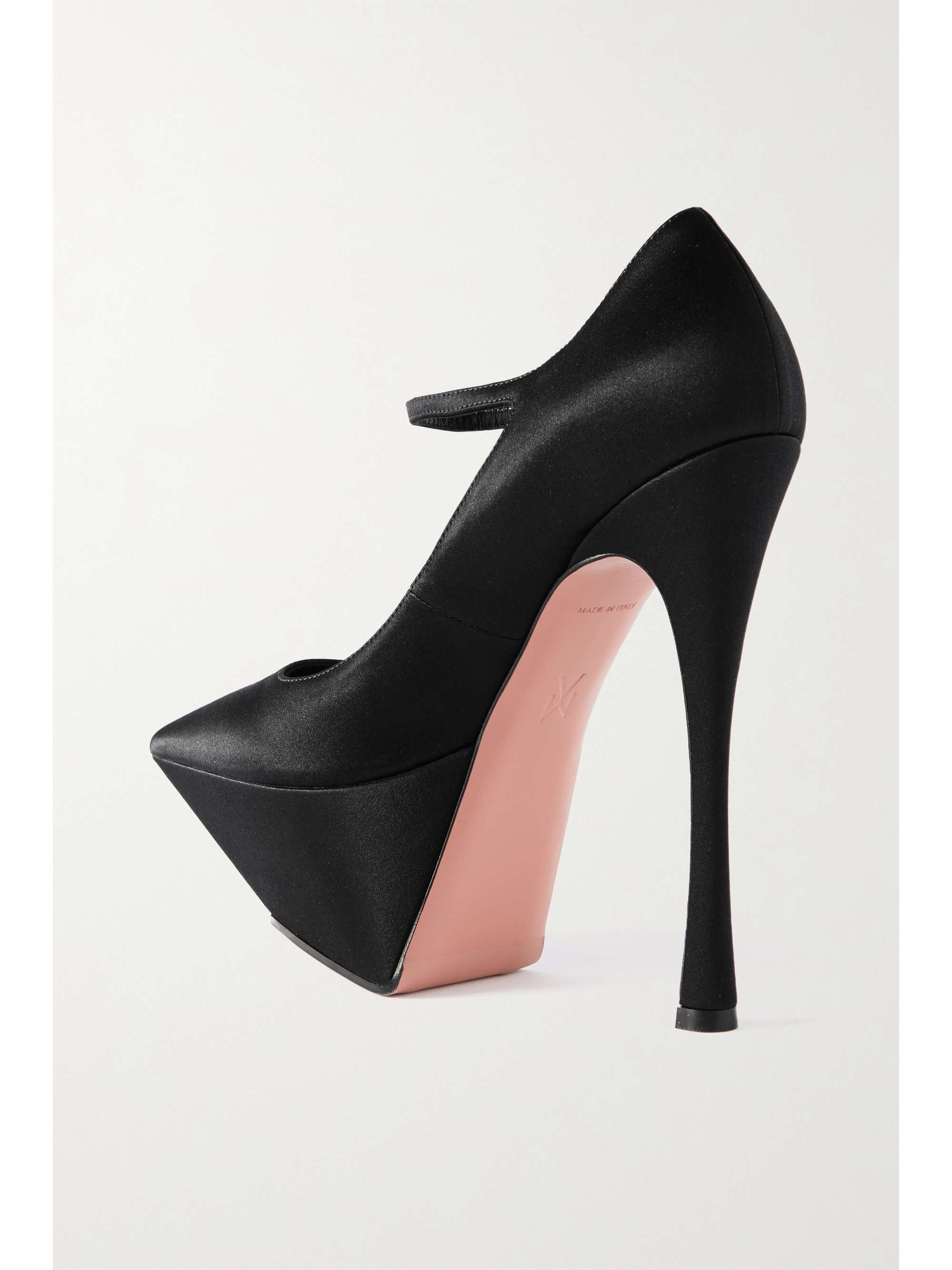 AMINA MUADDI Yigit silk-satin platform pumps
