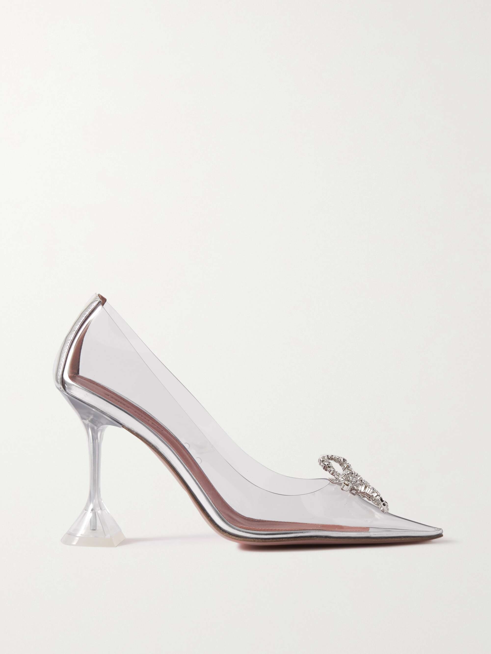 Amina muaddi begum glass transparent sandals outlet