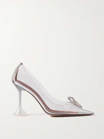 Rosie Glass crystal-embellished metallic leather-trimmed PVC pumps by Net-a-porter, available on net-a-porter.com for $1090 Kendall Jenner Shoes SIMILAR PRODUCT