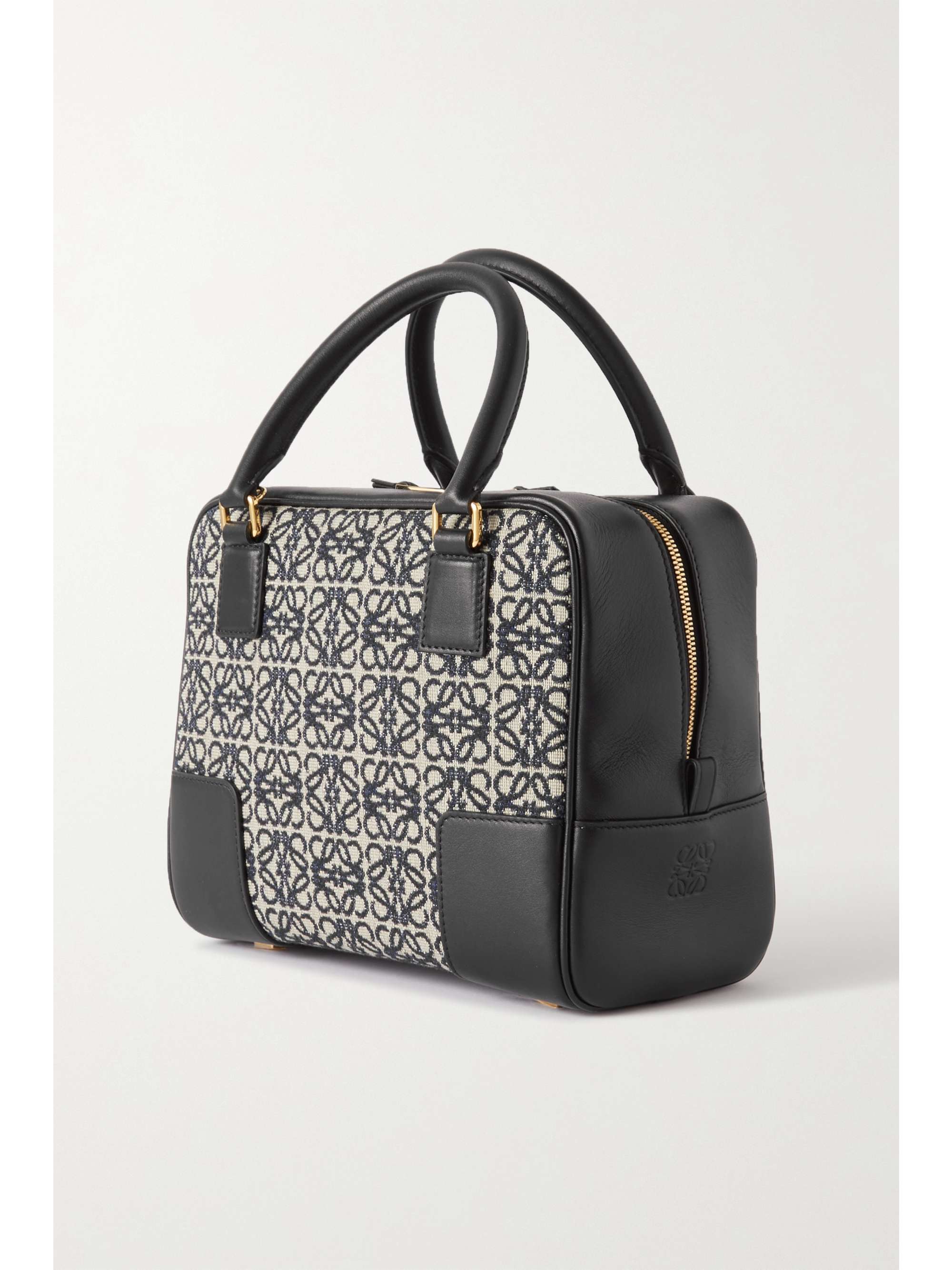 LOEWE Amazona 19 small jacquard and leather tote