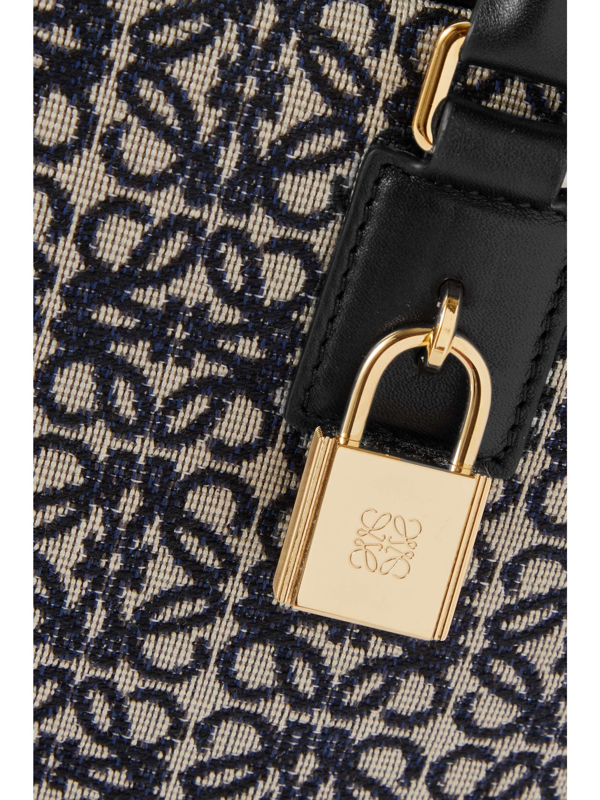 LOEWE Amazona 19 small jacquard and leather tote