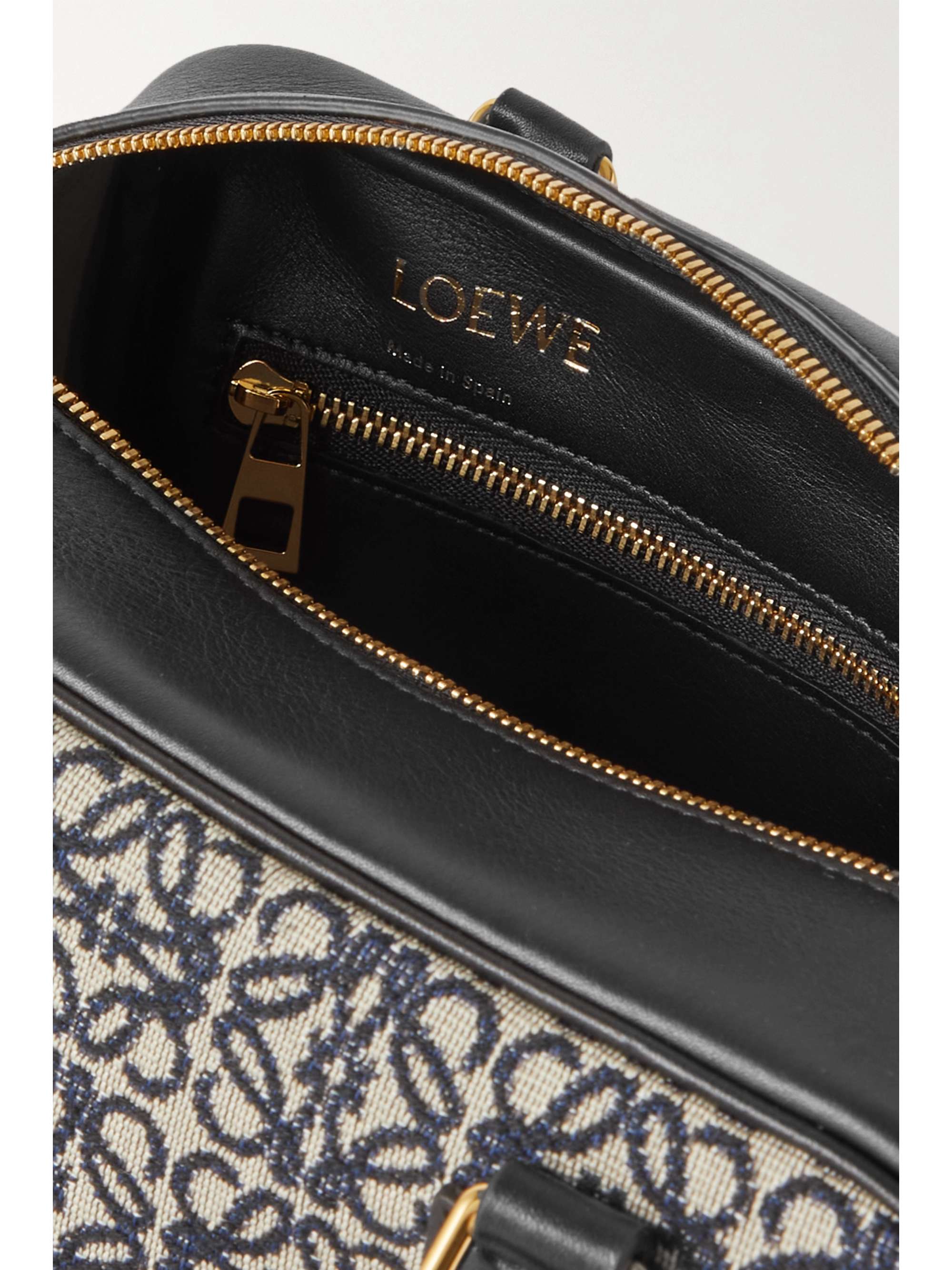LOEWE Amazona 19 small jacquard and leather tote