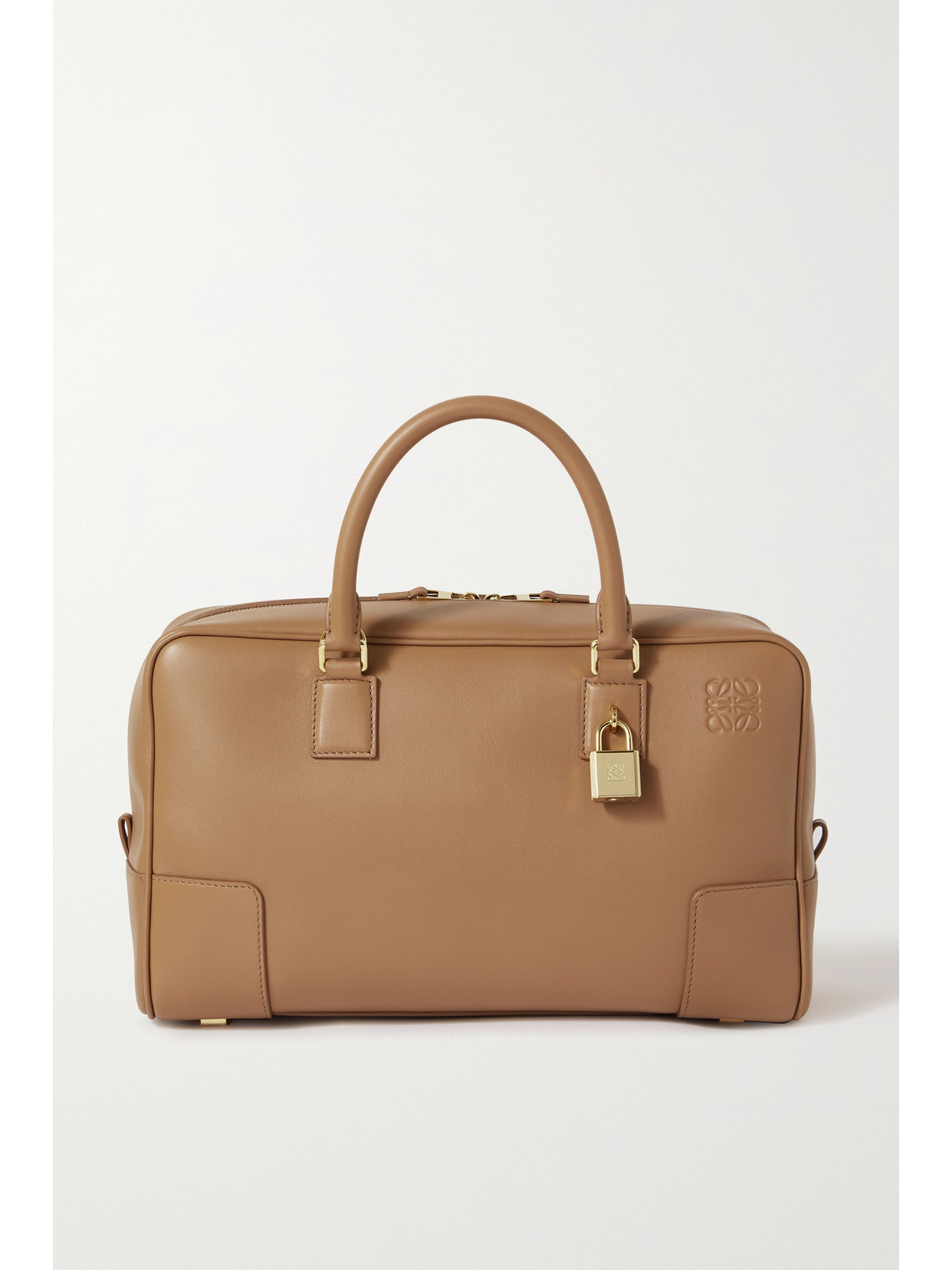 Shop Loewe Amazona 28 Medium Leather Tote In Neutrals