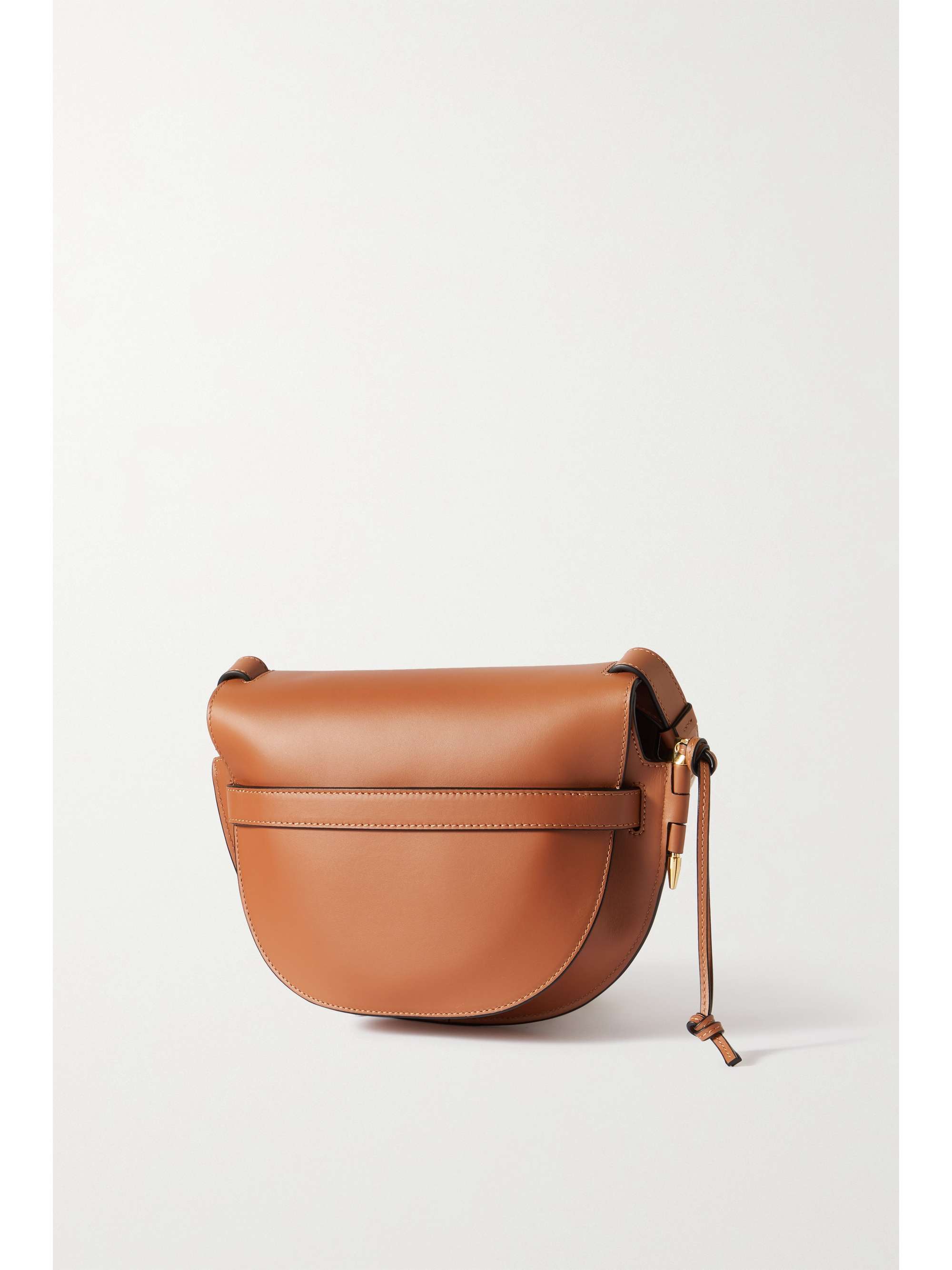 LOEWE Gate small canvas jacquardtrimmed leather shoulder bag NETA