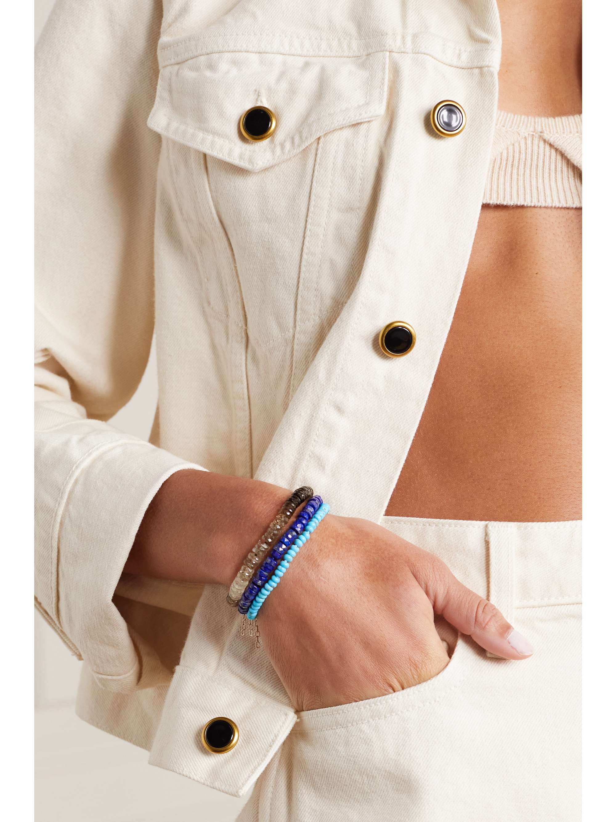 JIA JIA Bracelet en or et lapis-lazuli