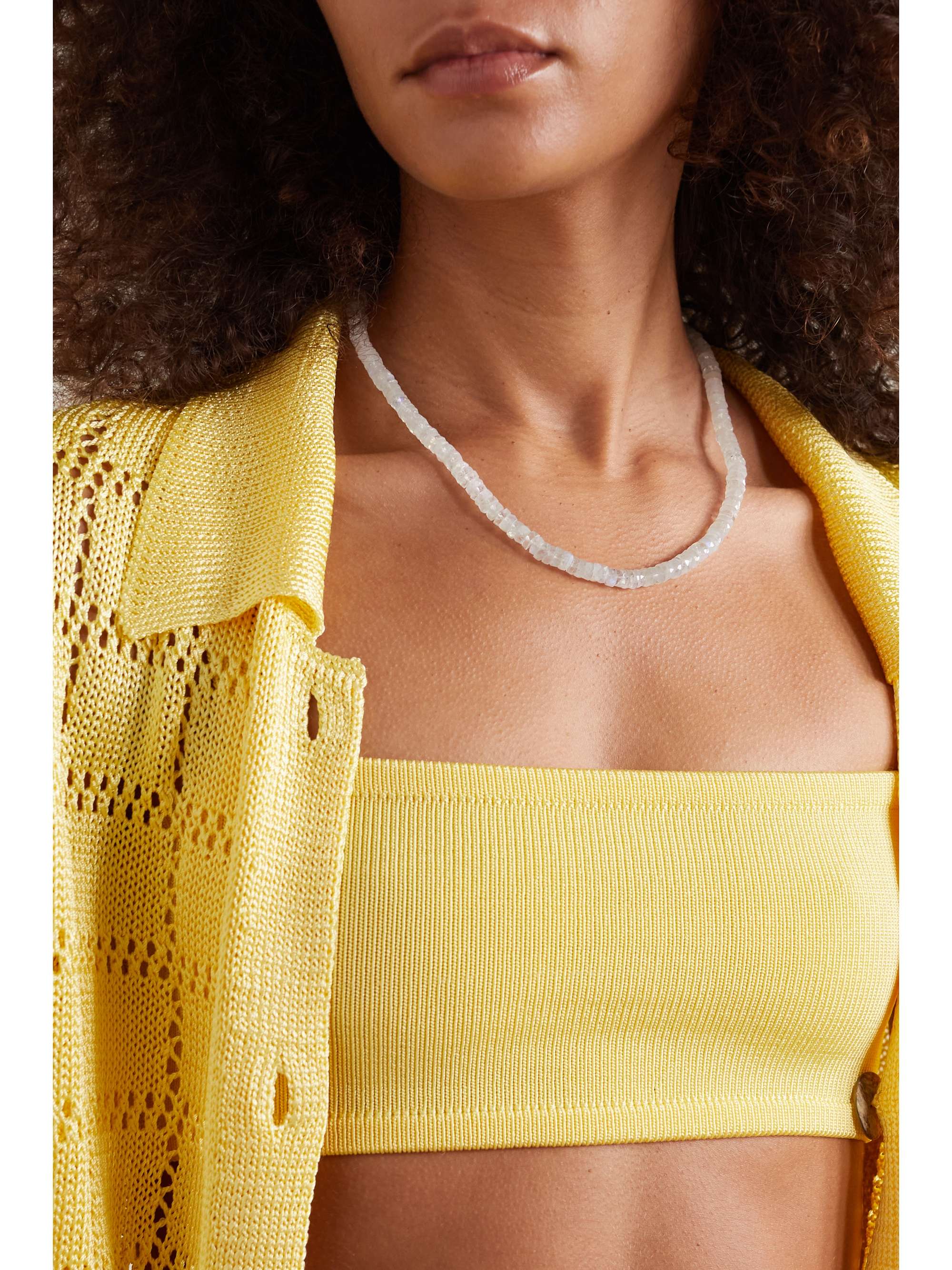 JIA JIA Collier en or et pierres de lune