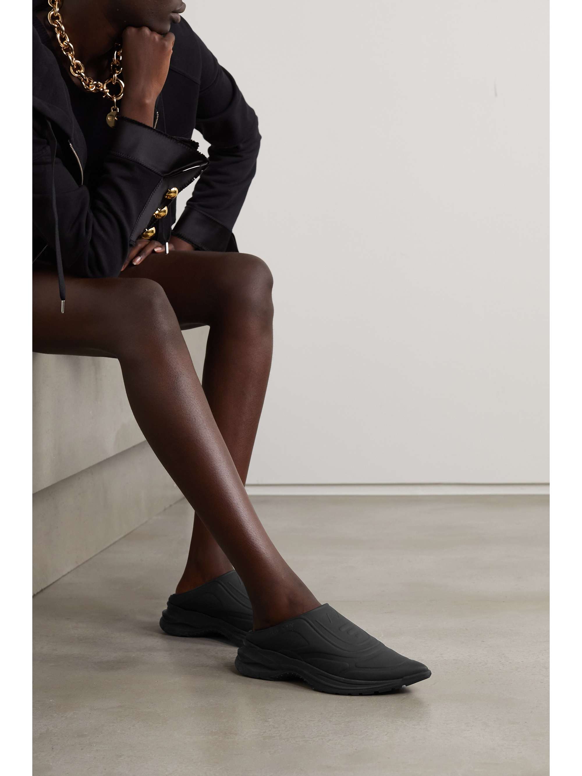 AZ FACTORY Collapsible-heel neoprene and mesh slip-on sneakers