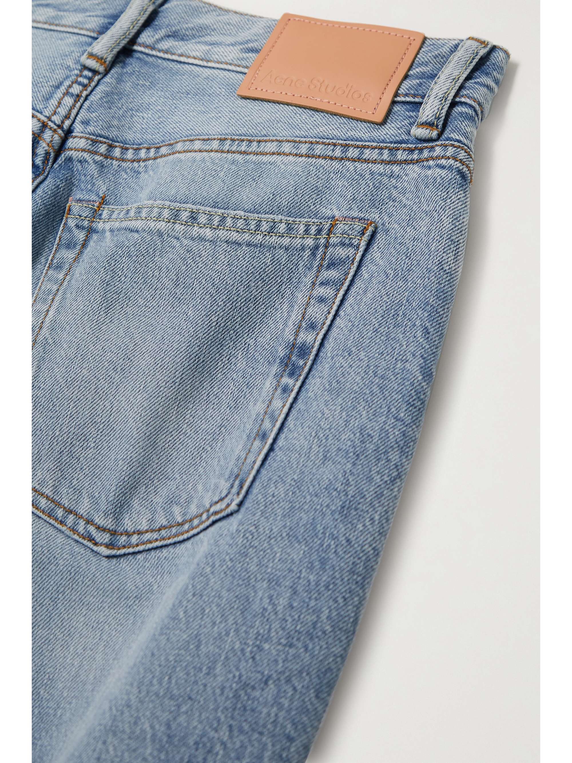 ACNE STUDIOS Distressed high-rise straight-leg jeans